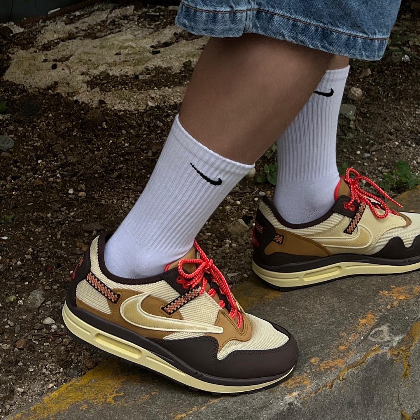 Nike x Travis Scott Air Max 1 Cact.us Brown 착용 스타일