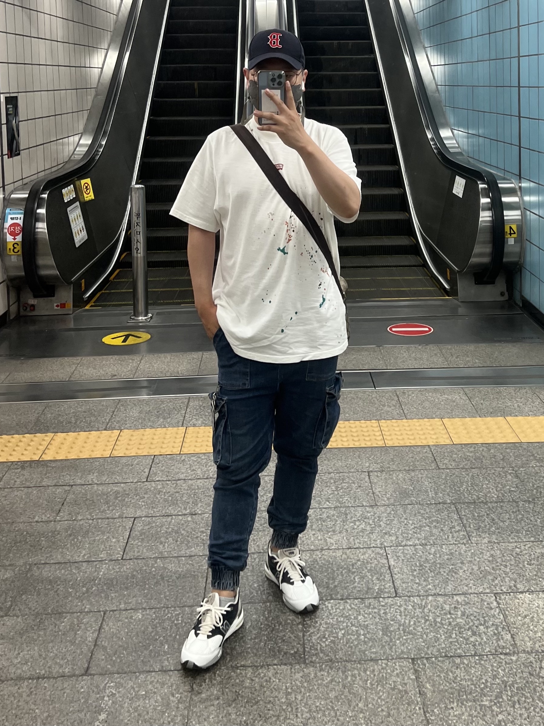 New Balance x SNS 991 Made in UK Navy White 착용 스타일