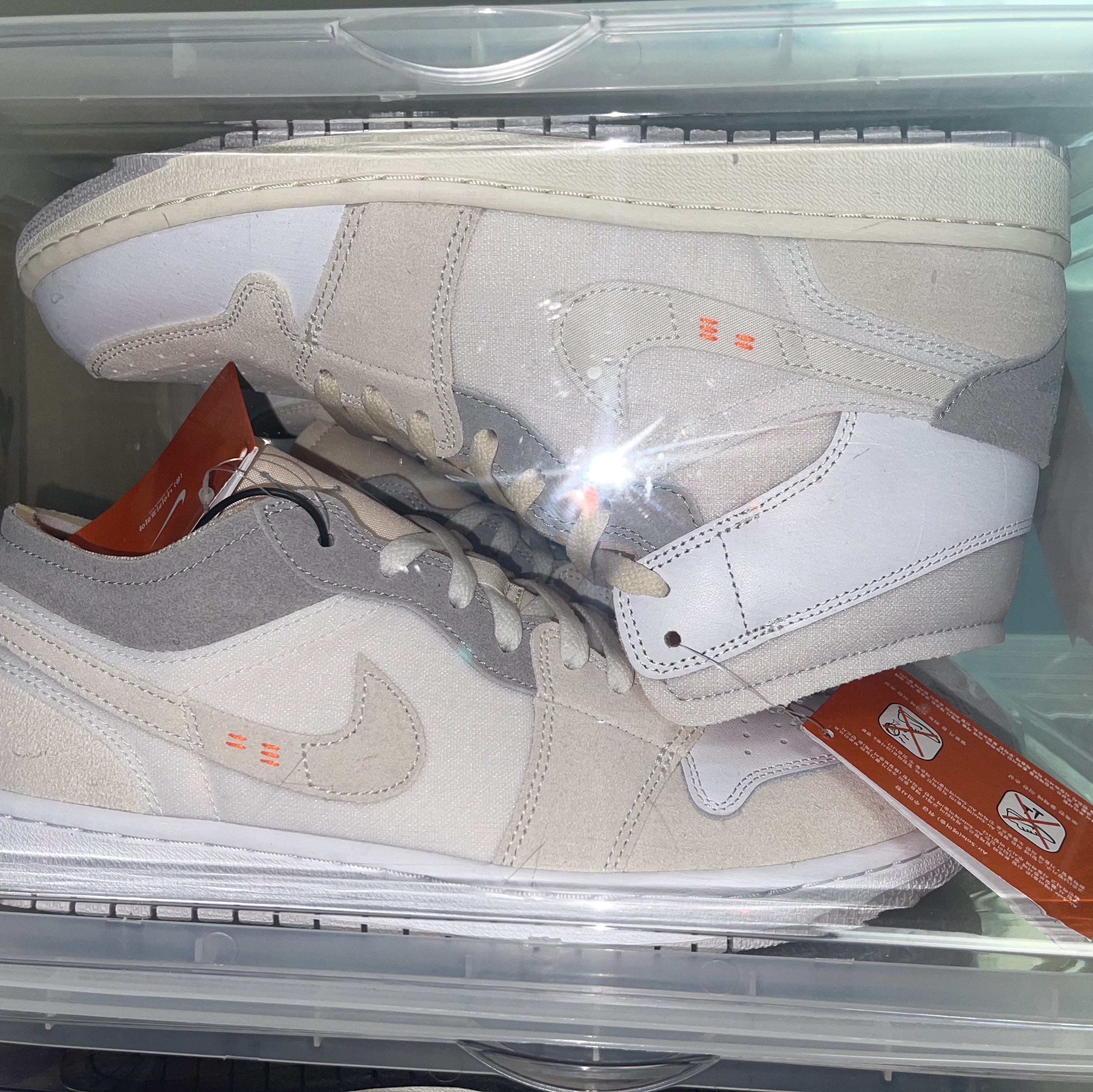 Jordan 1 Low SE Craft White and Phantom, Jordan 1 Mid SE Craft White and Phantom 착용 스타일