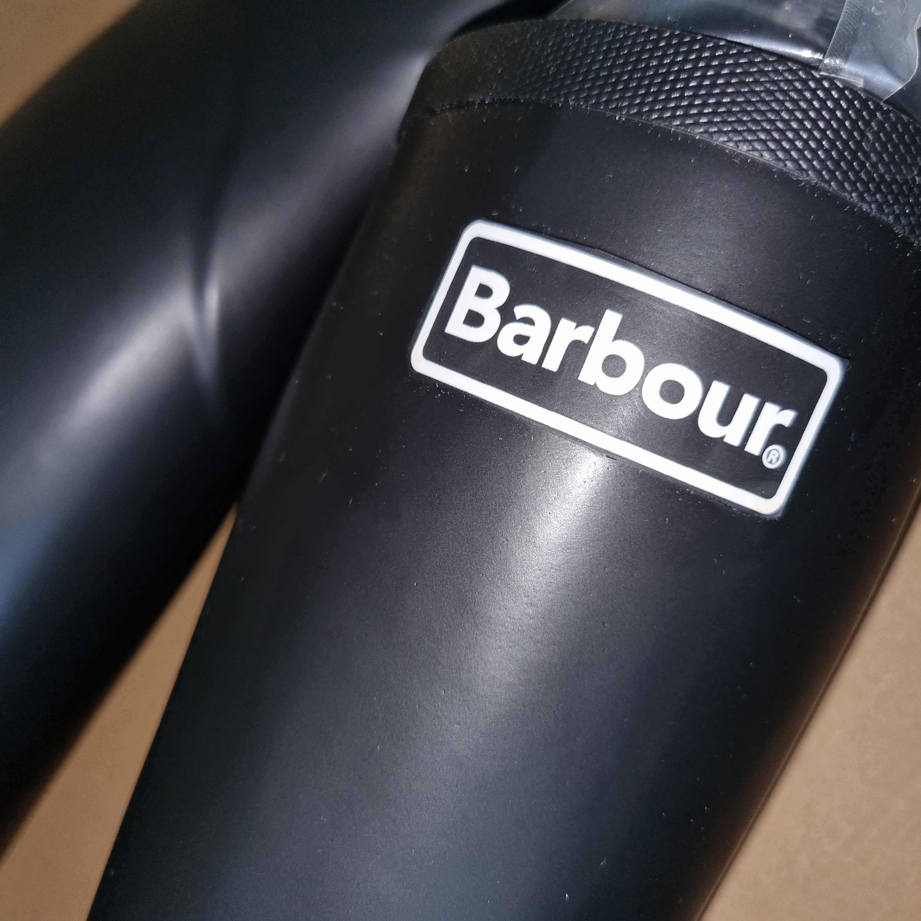(W) Barbour Abbey Wellington Boots Black 착용 스타일