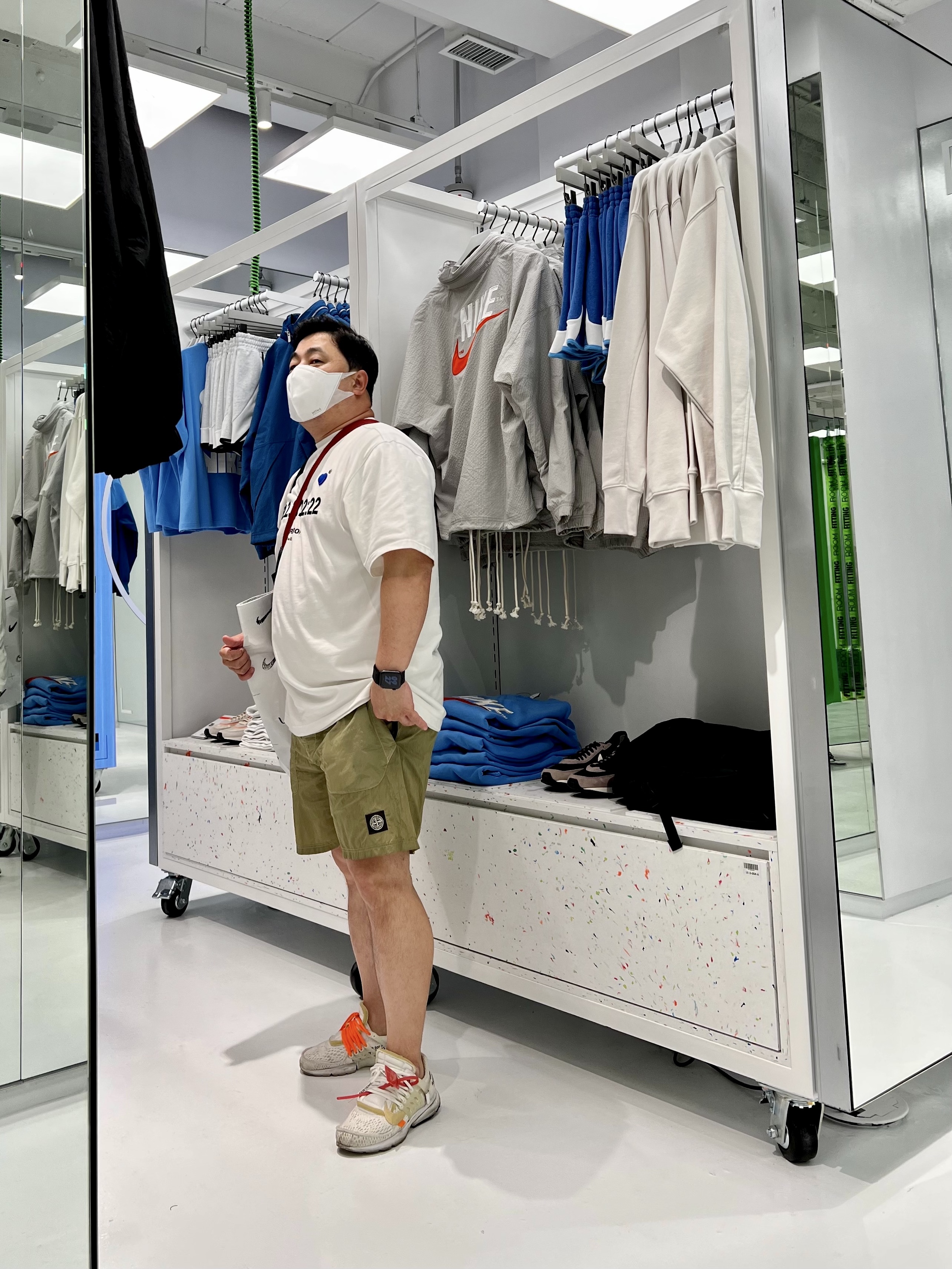 Nike x Off-White Air Presto White, Ader Error Two's Day T-Shirt White 착용 스타일