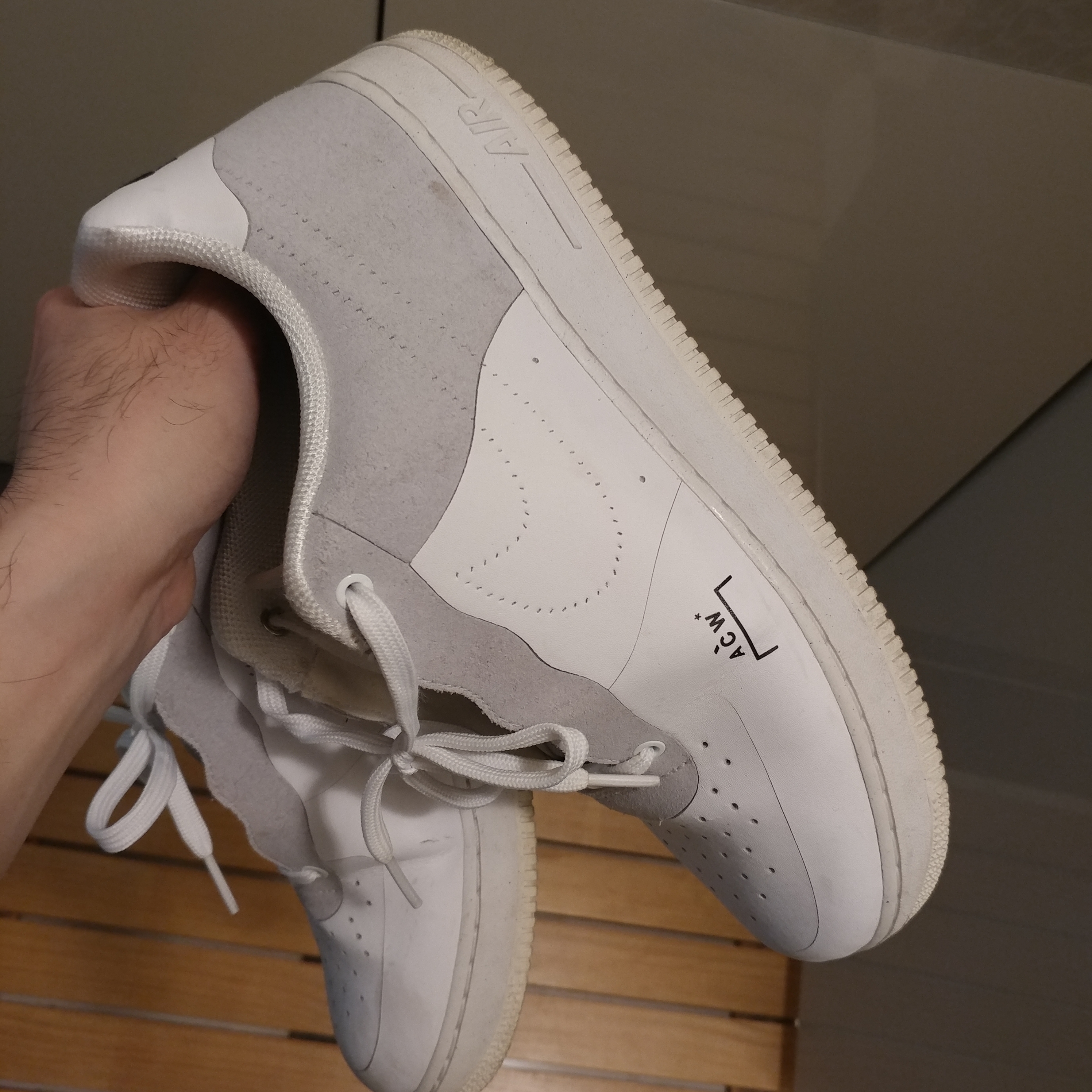 Nike x A-Cold-Wall Air Force 1 Low White 착용 스타일 - 3