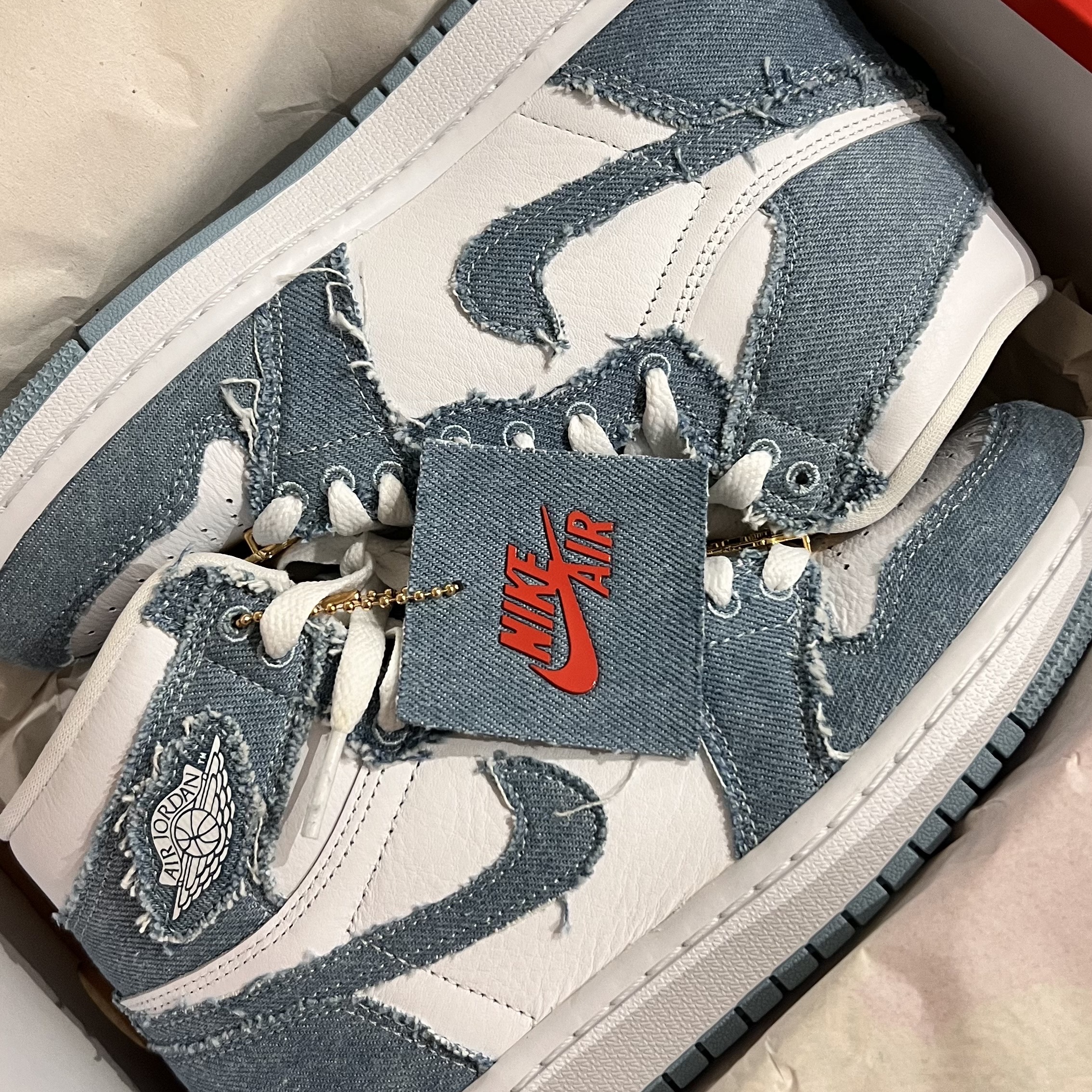 (W) Jordan 1 Retro High OG Denim 착용 스타일 - 2