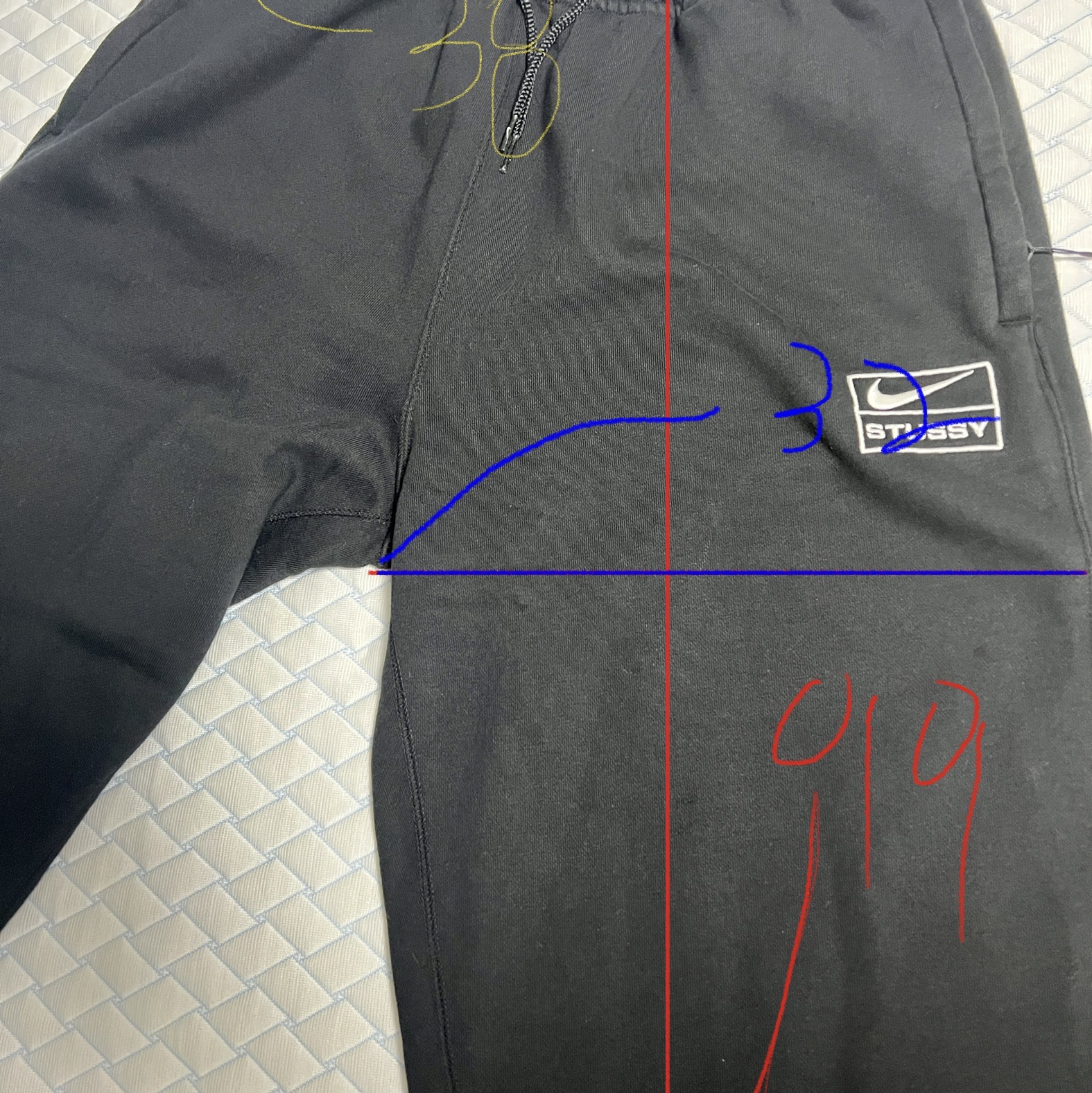 Nike x Stussy NRG RA Washed Fleece Pants Black (DN4031-010), Nike x Stussy NRG RA Washed Pullover Hoodie Black (DN4029-010) 착용 스타일 - 1
