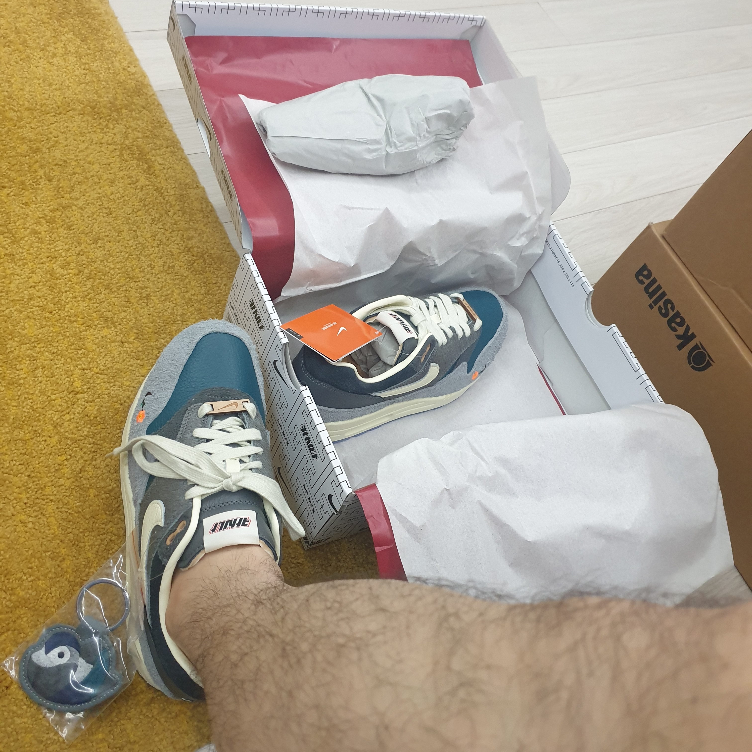 Nike x Kasina Air Max 1 SP Won-Ang Particle Grey 착용 스타일