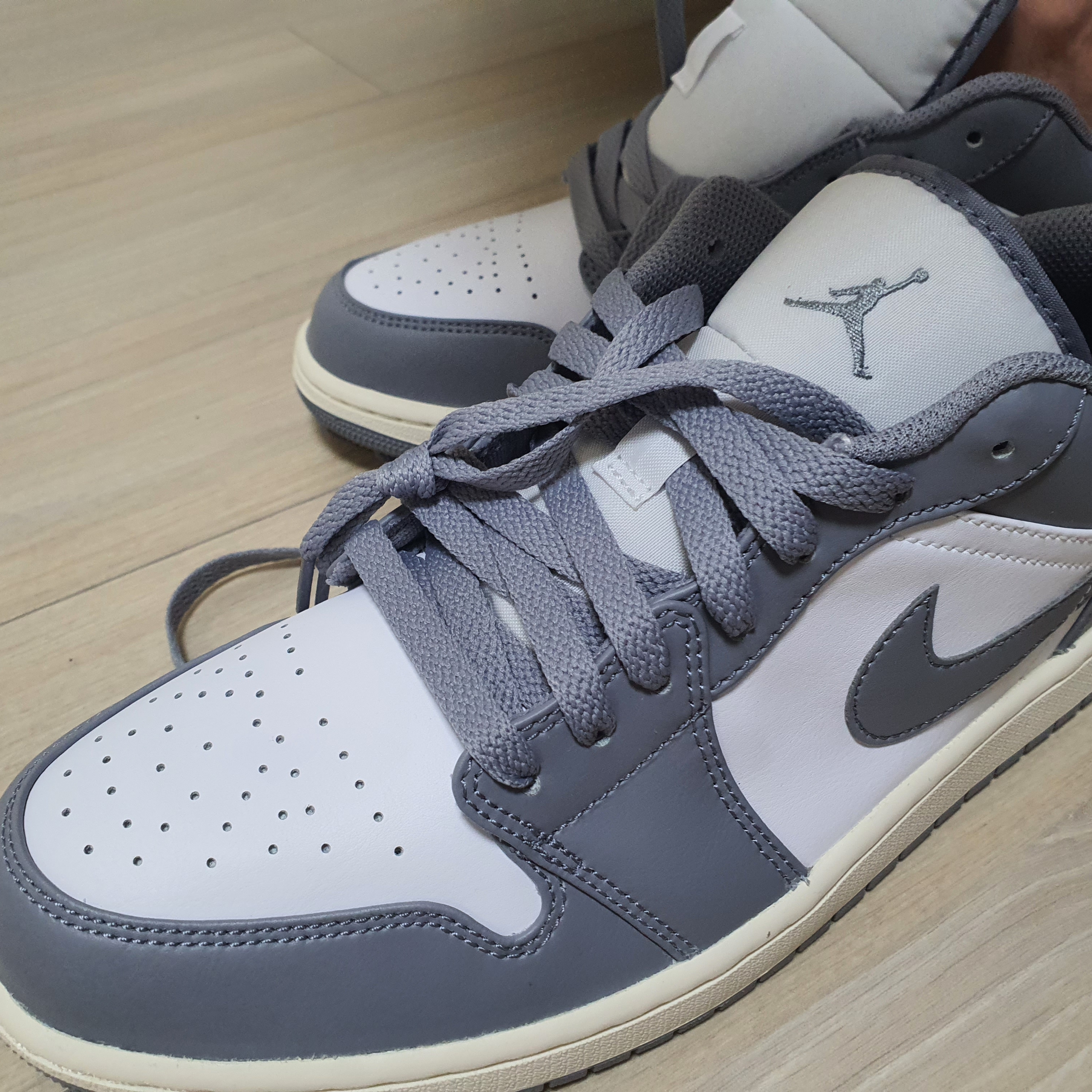 (W) Nike Daybreak Barely Rose, Nike Dunk Low Retro Grey Fog 착용 스타일 - 4