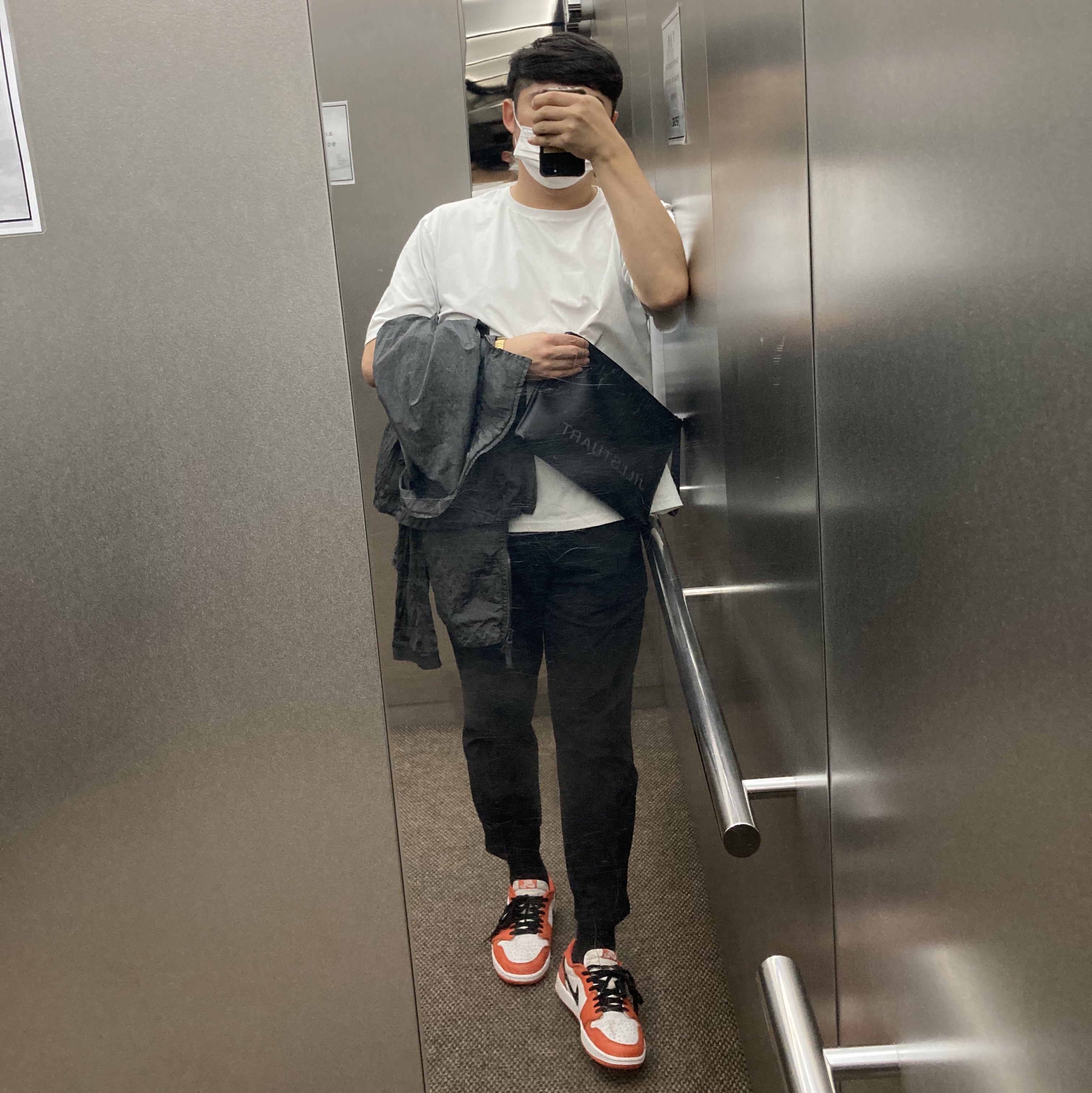 Stone Island 12321 Nylon Metal Garment Dyed Packable Overshirt Black - 22SS, Jordan 1 Low OG Starfish 착용 스타일