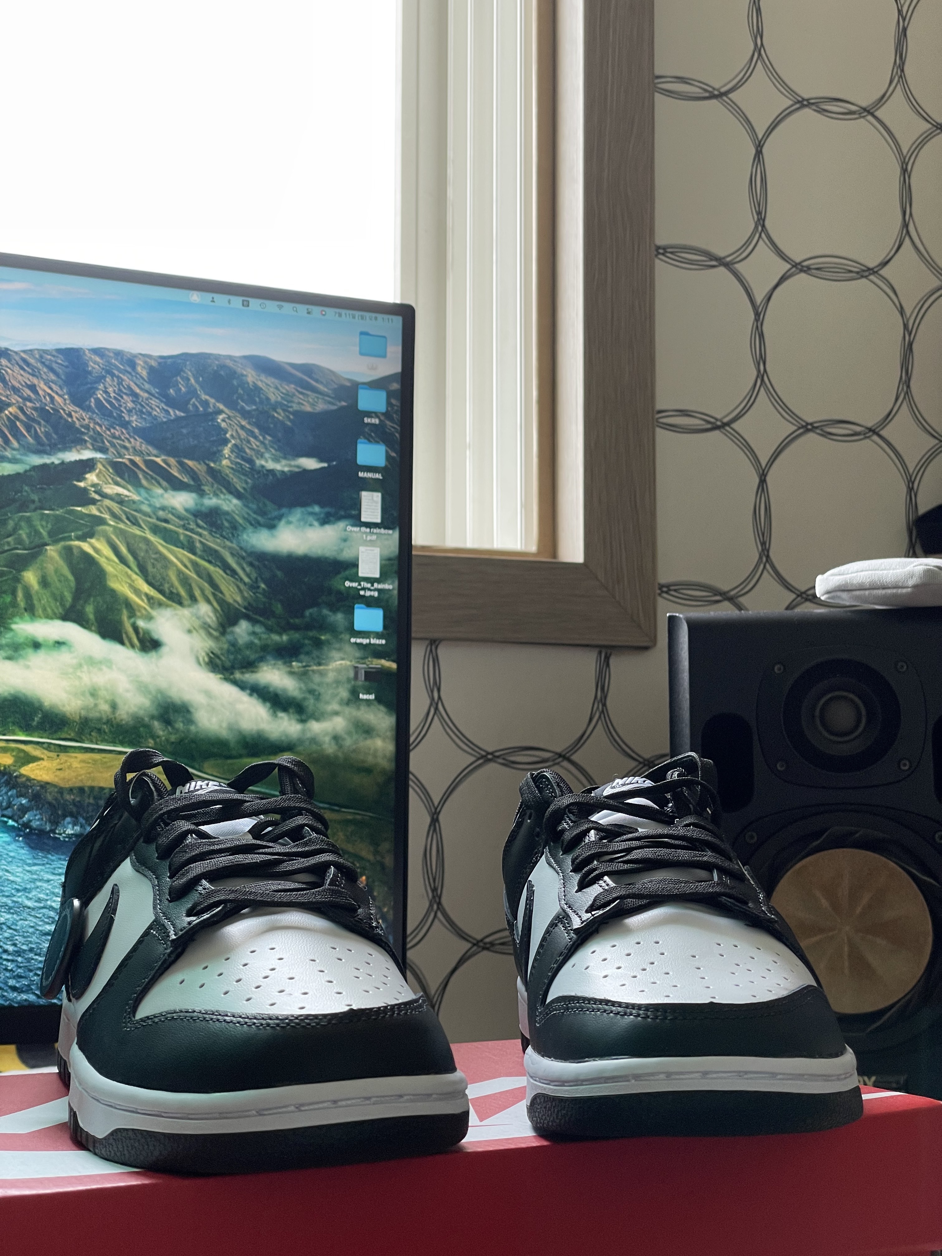 Nike Dunk Low Retro Black 착용 스타일 - 1