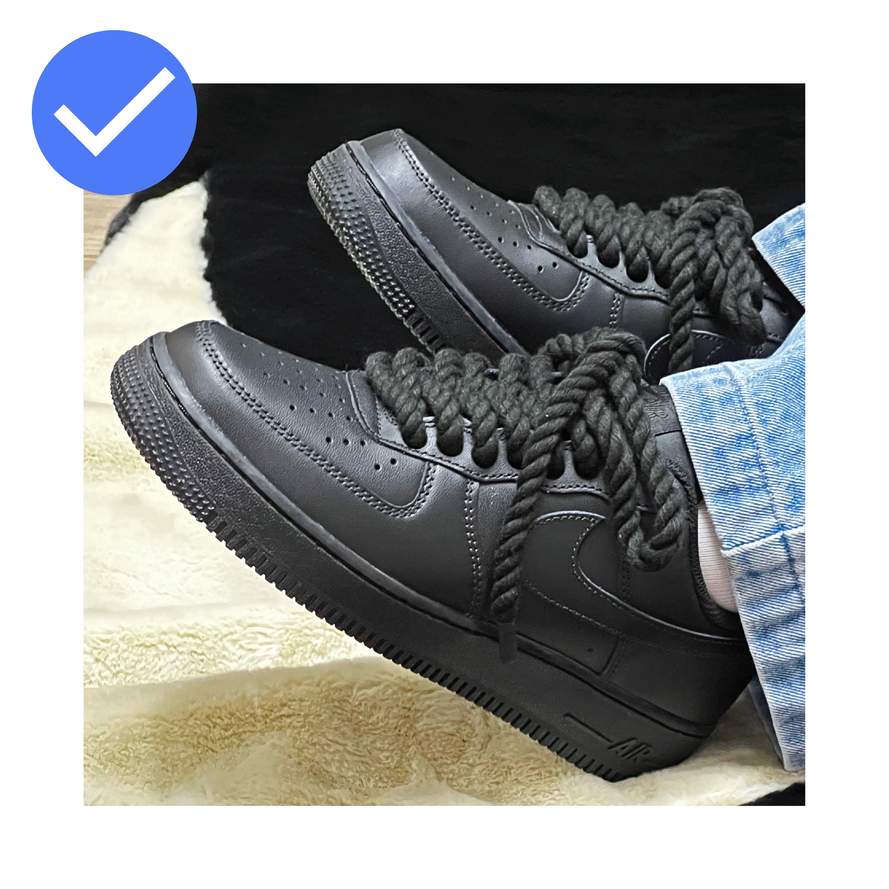 Nike Air Force 1 '07 Low Triple Black, (W) Nike Air Force 1 '07 Low Triple Black 착용 스타일