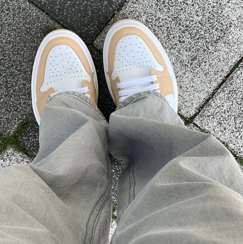 (W) Jordan 1 Elevate Low White Onyx 착용 스타일 - 1