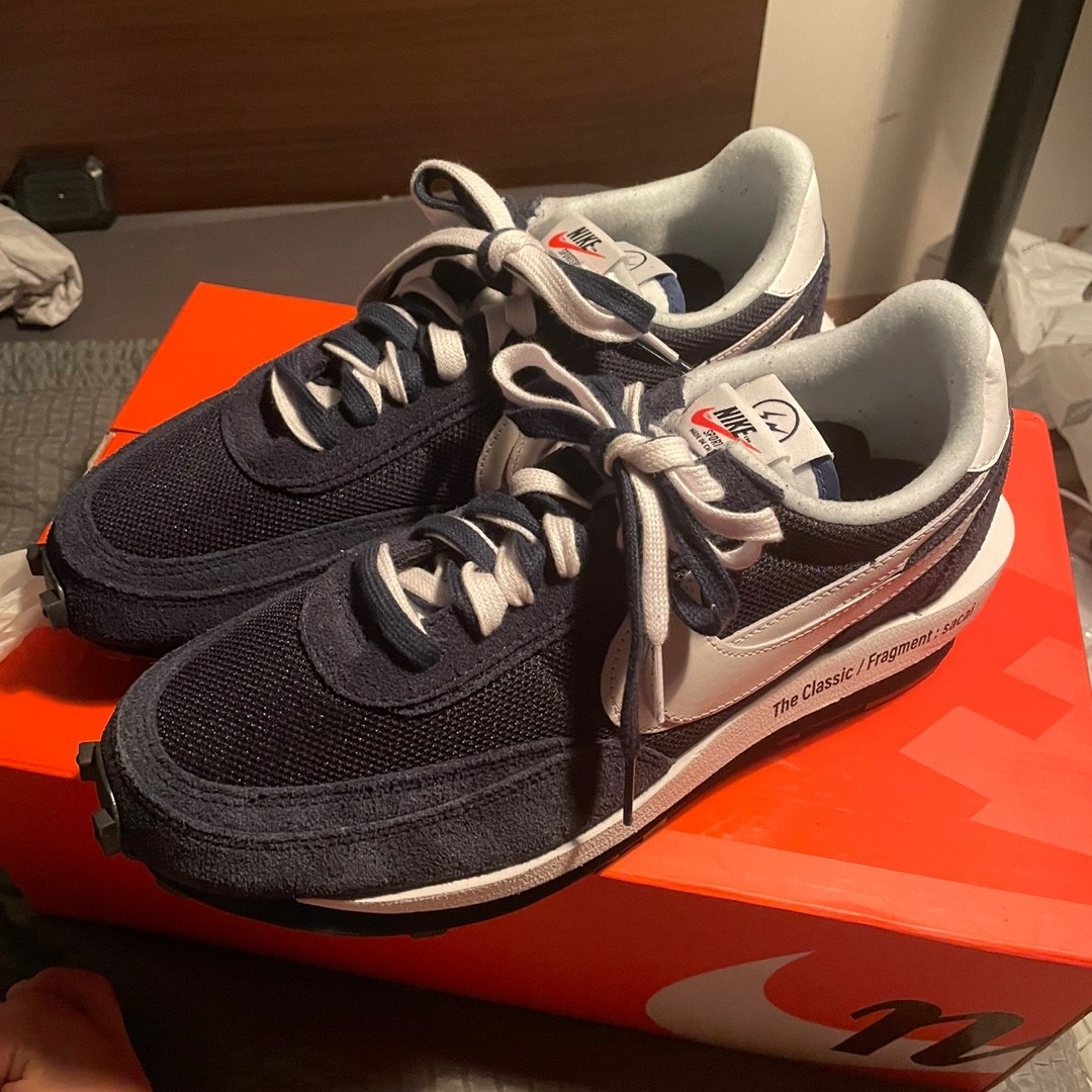 Nike x Sacai x Fragment LDWaffle Blackened Blue 착용 스타일