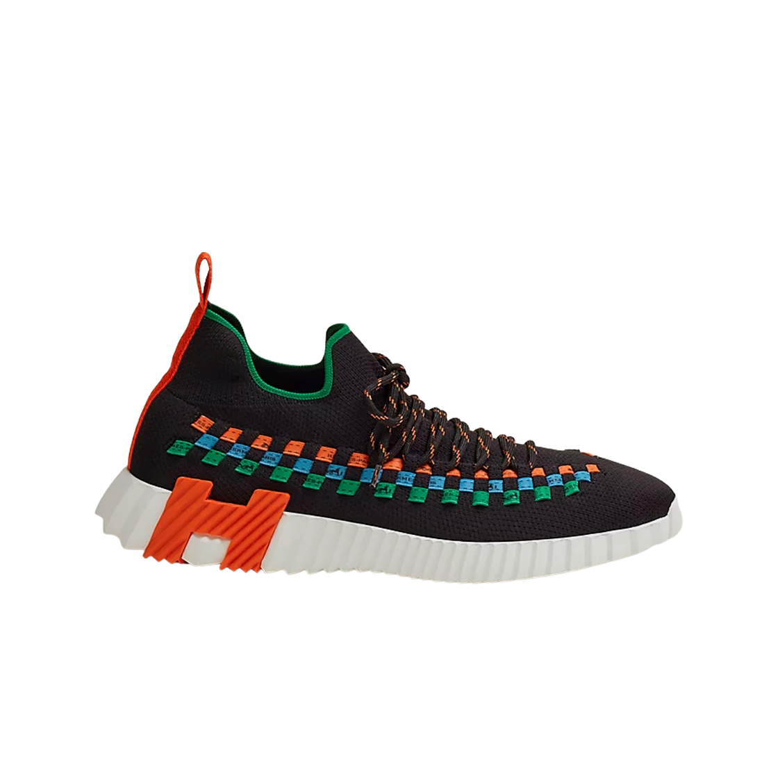 에르메스 플렉스 슬립온 스니커즈 니트 & 멀티꼴로르 누아(Hermes Flex Slip-On Sneakers Knit & Multicolore Noir) - 1