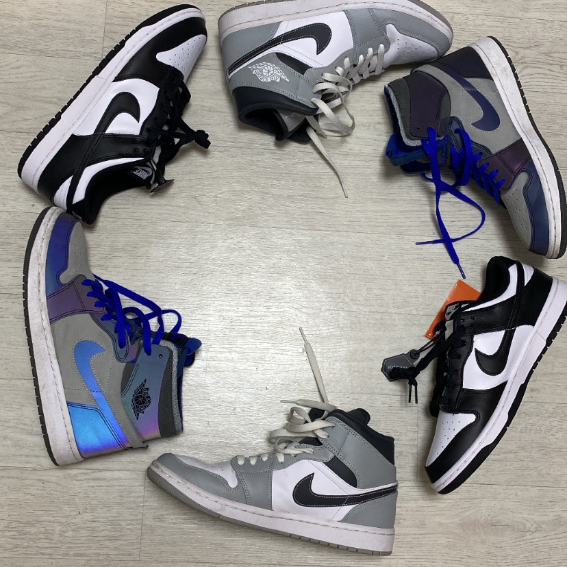 Jordan 1 x League of Legends Zoom Air CMFT Esports, Jordan 1 Mid Light Smoke Grey Anthracite 착용 스타일