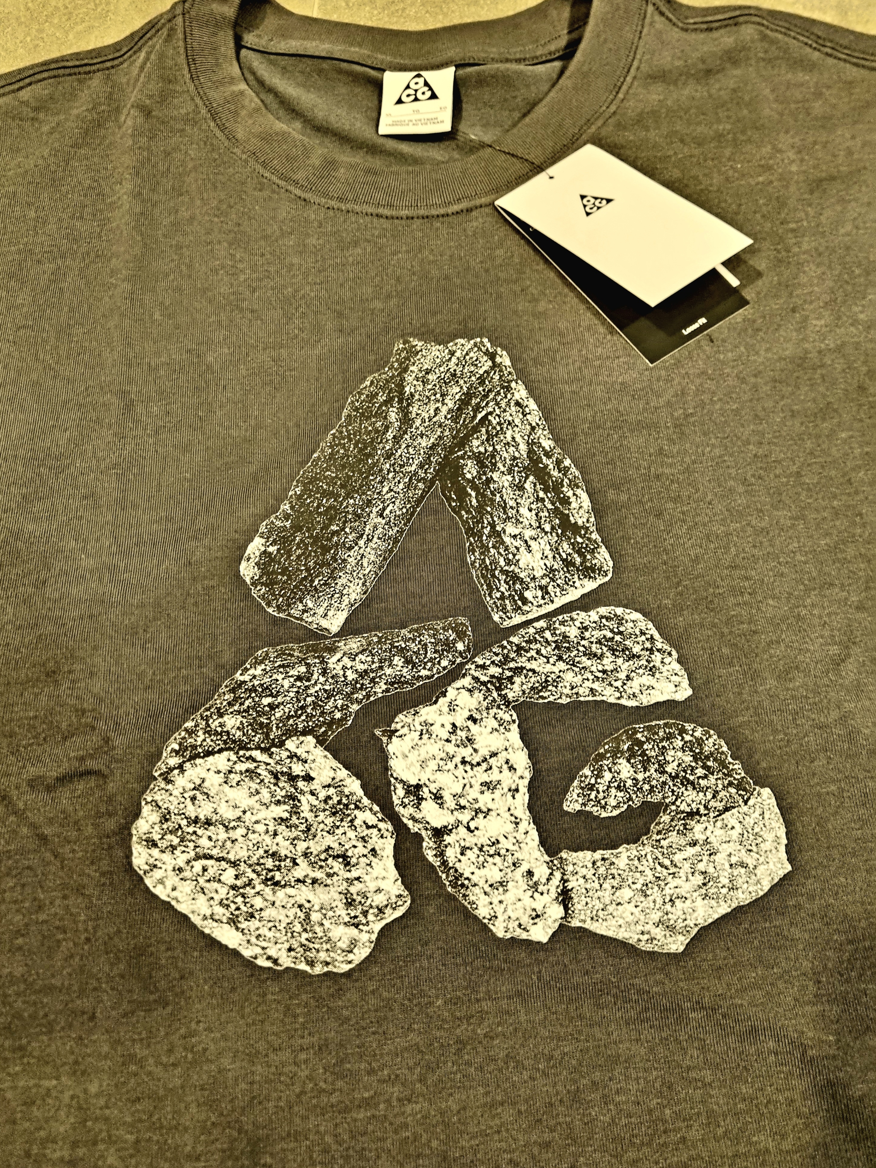 Nike ACG Monolithic T-Shirt Anthracite - US/EU 착용 스타일