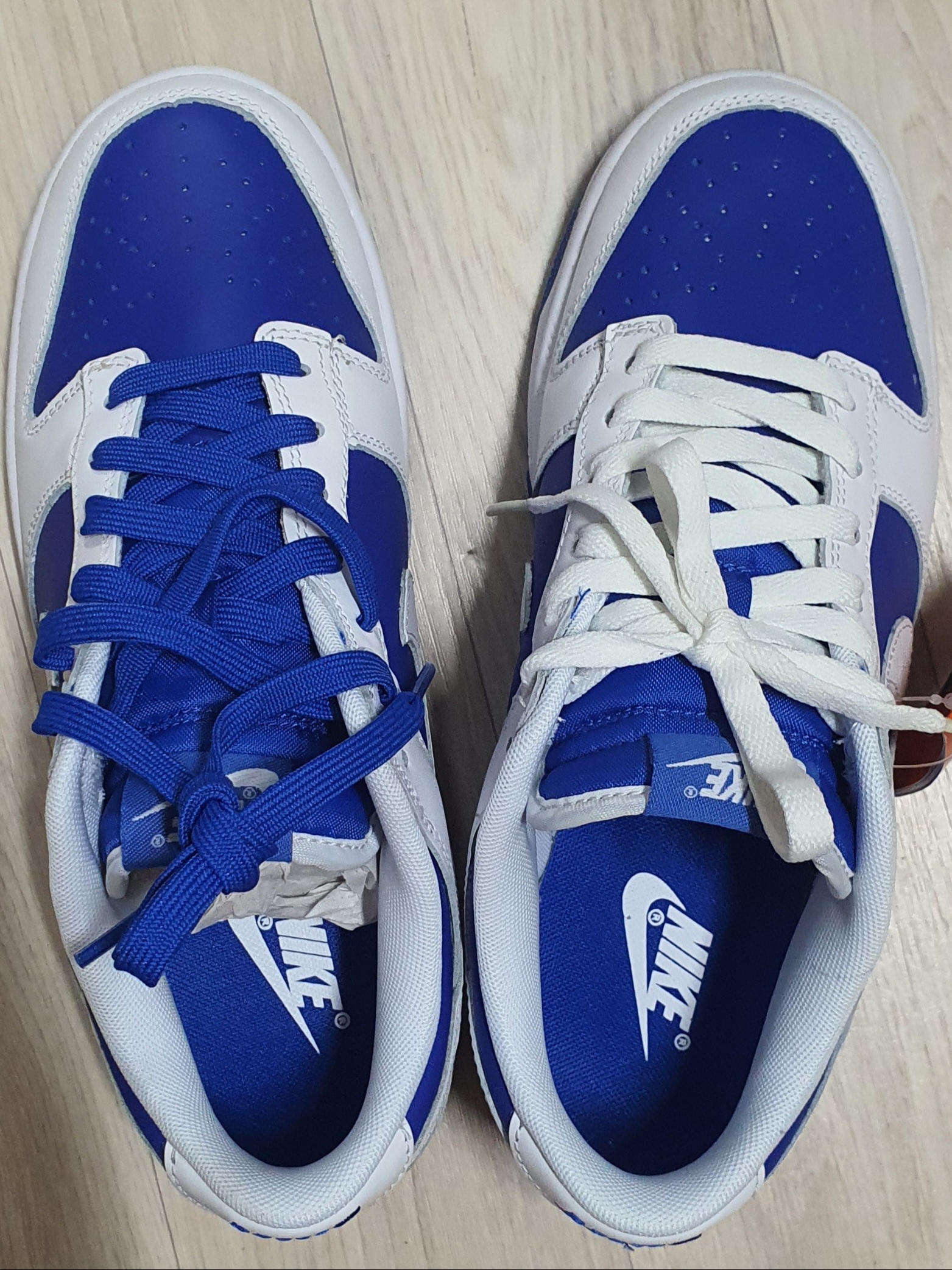 Nike Dunk Low Retro Racer Blue and White 착용 스타일