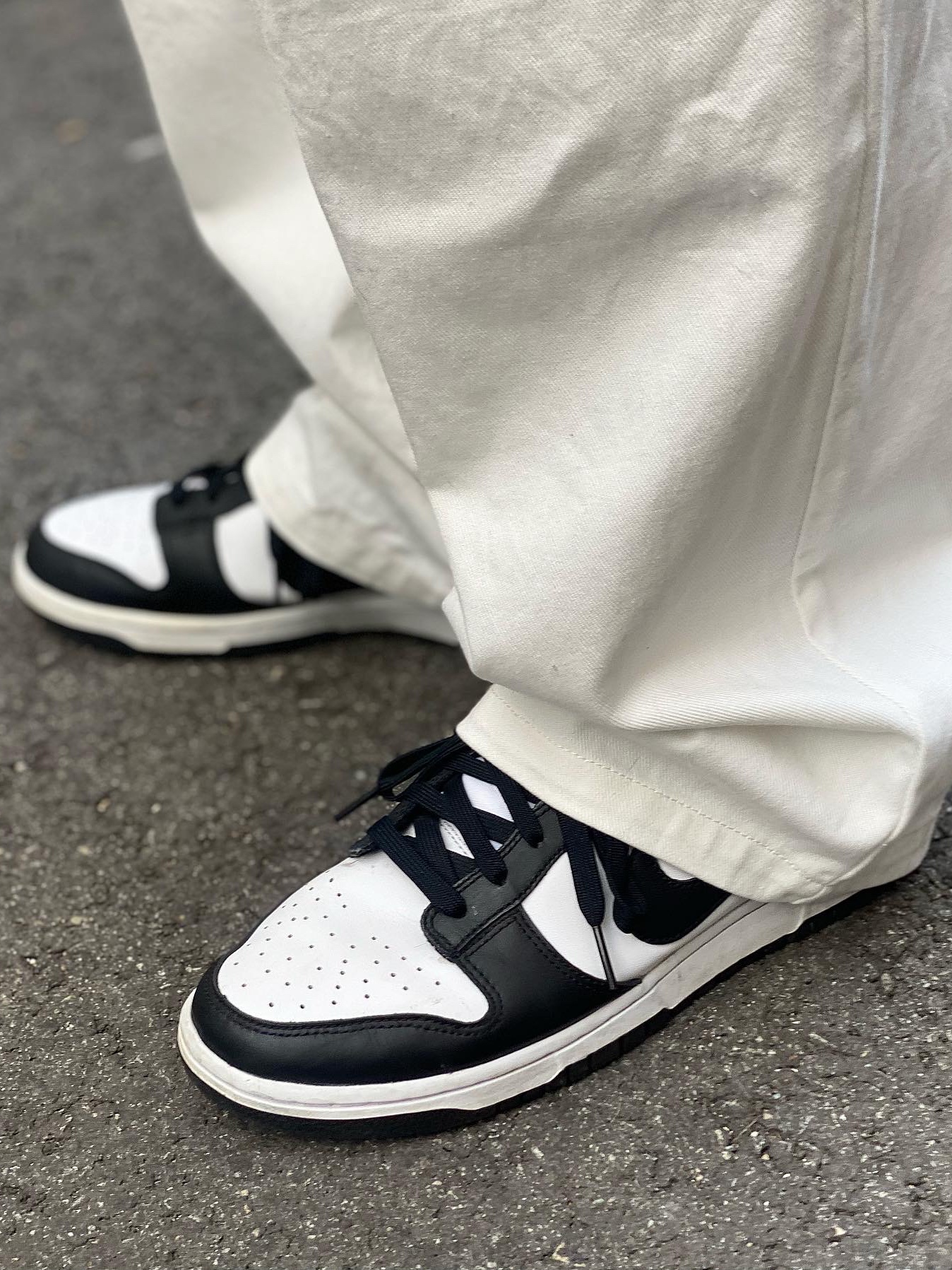 Nike Dunk Low Retro Black 착용 스타일 - 4
