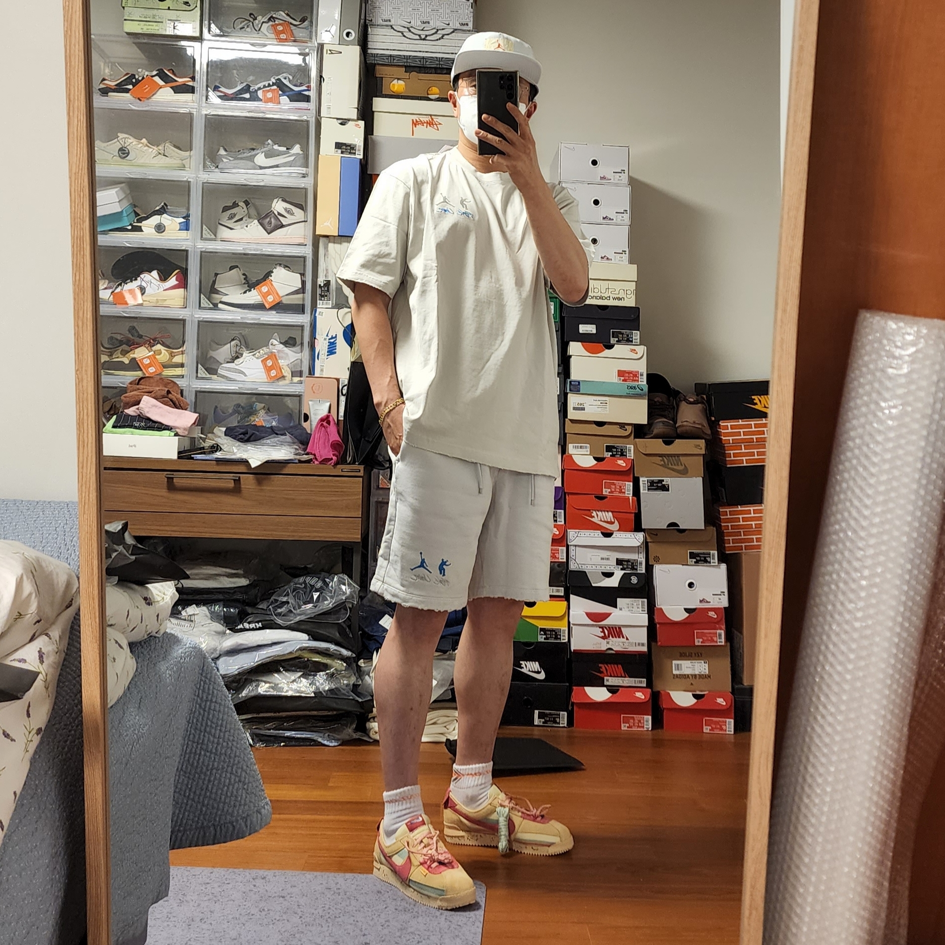 Jordan x Union T-Shirt Photon Dust - US/EU, Jordan x Union Cap Photon Dust 착용 스타일 - 1