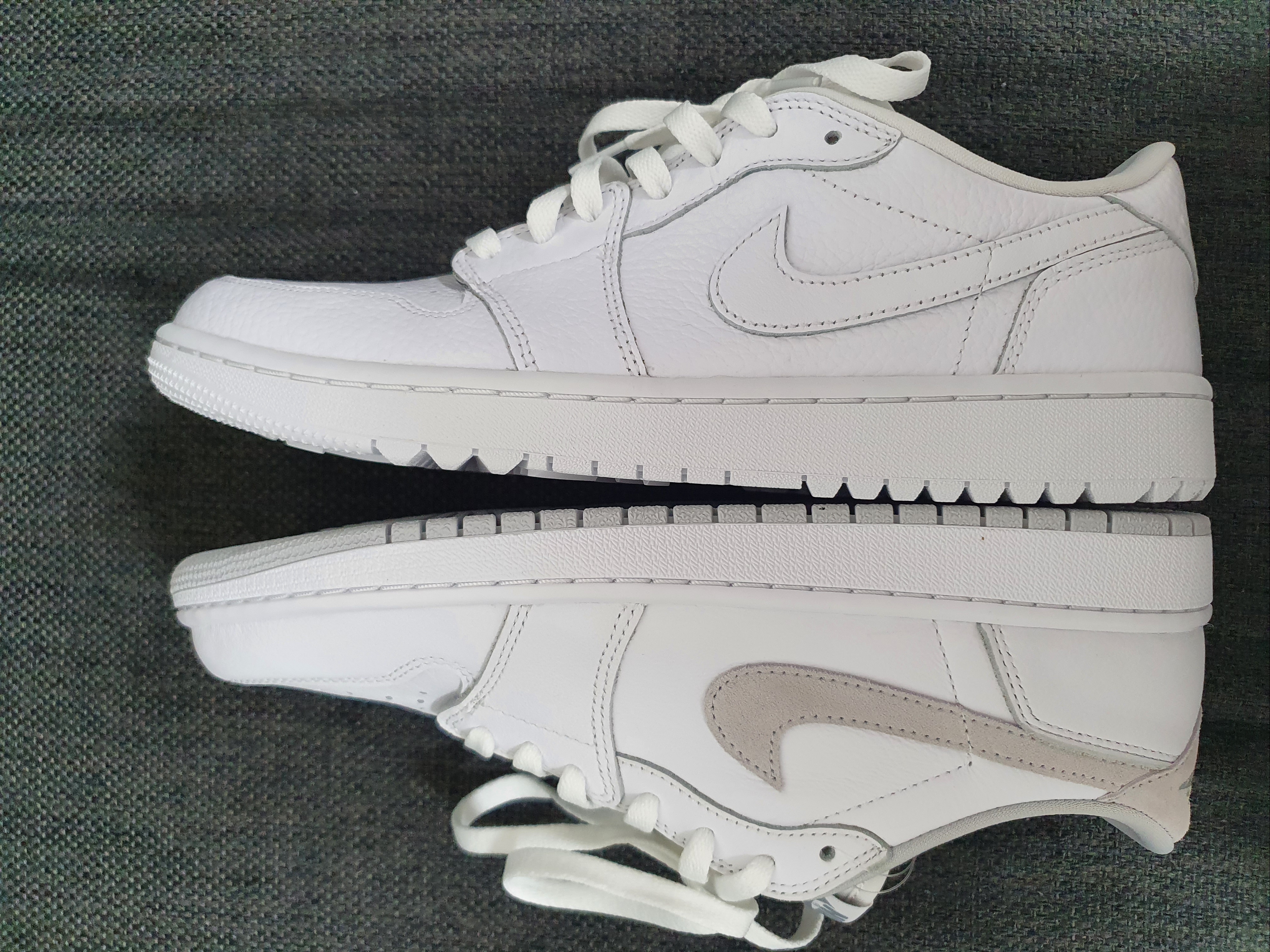 Jordan 1 Low Golf Triple White, Jordan 1 Low OG Neutral Grey 착용 스타일 - 1