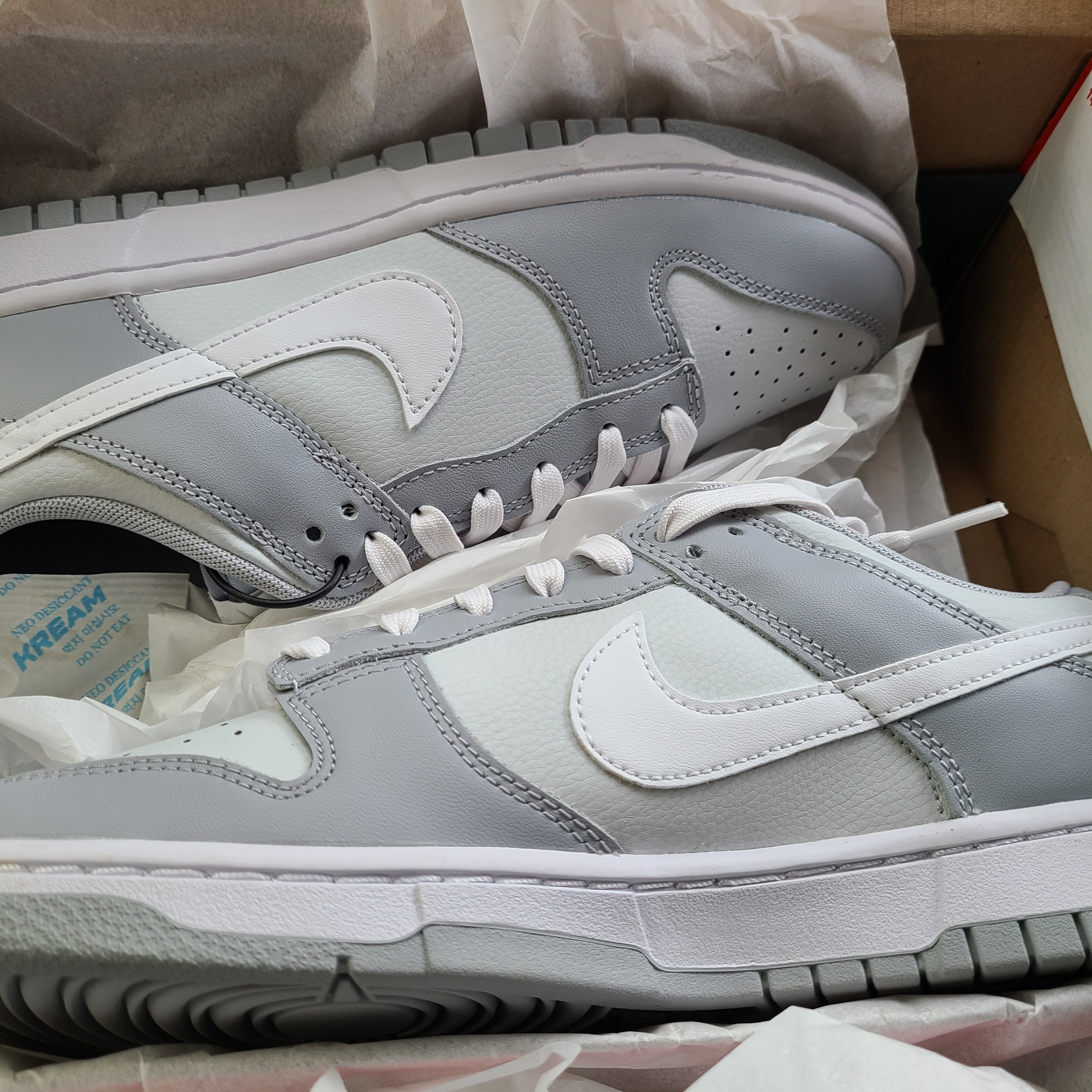 Nike Dunk Low Retro Wolf Grey, (W) Nike Dunk Low Venice 착용 스타일 - 1
