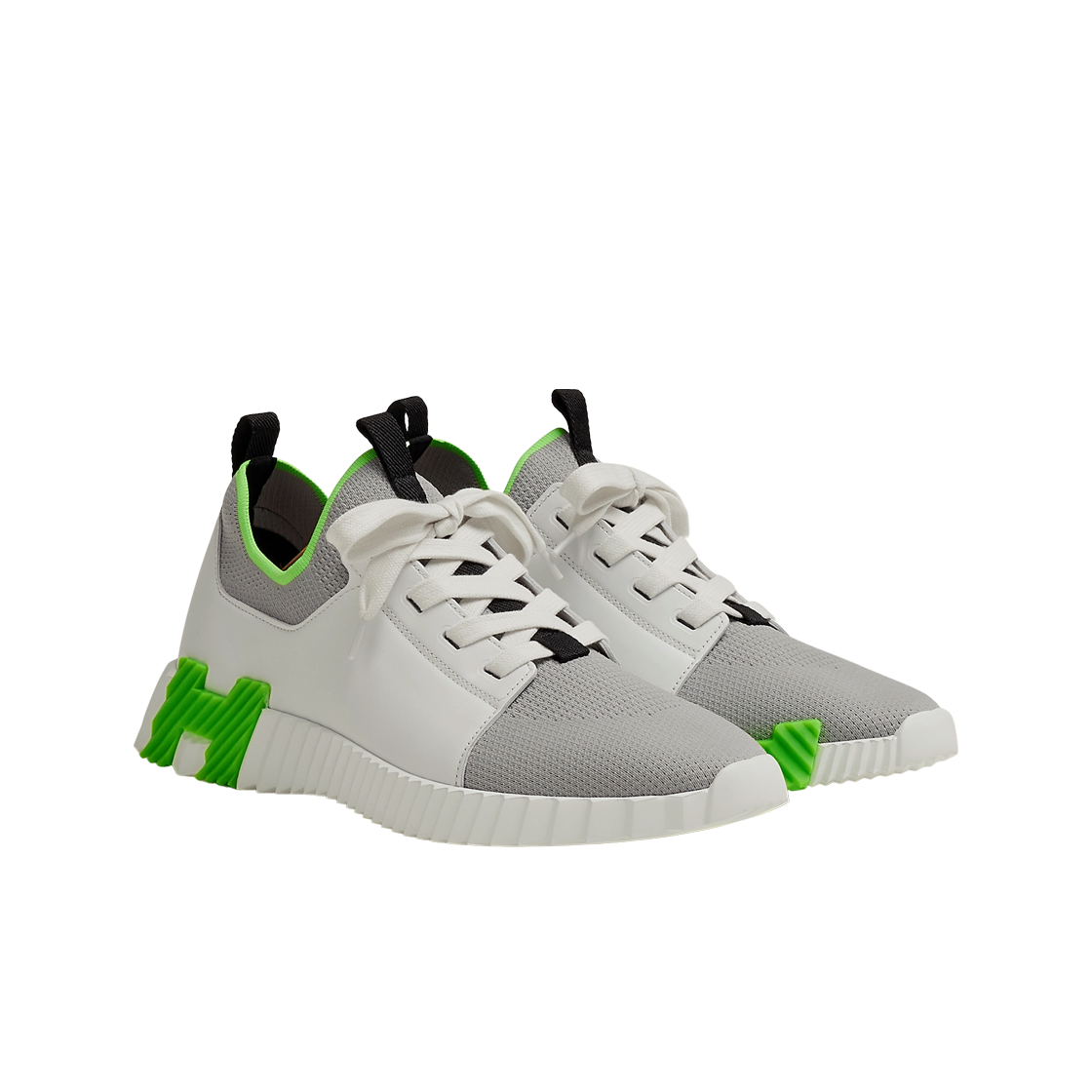 에르메스 디파트 스니커즈 니트 & 그리 블랑(Hermes Depart Sneakers Knit & Gris Blanc) - 2