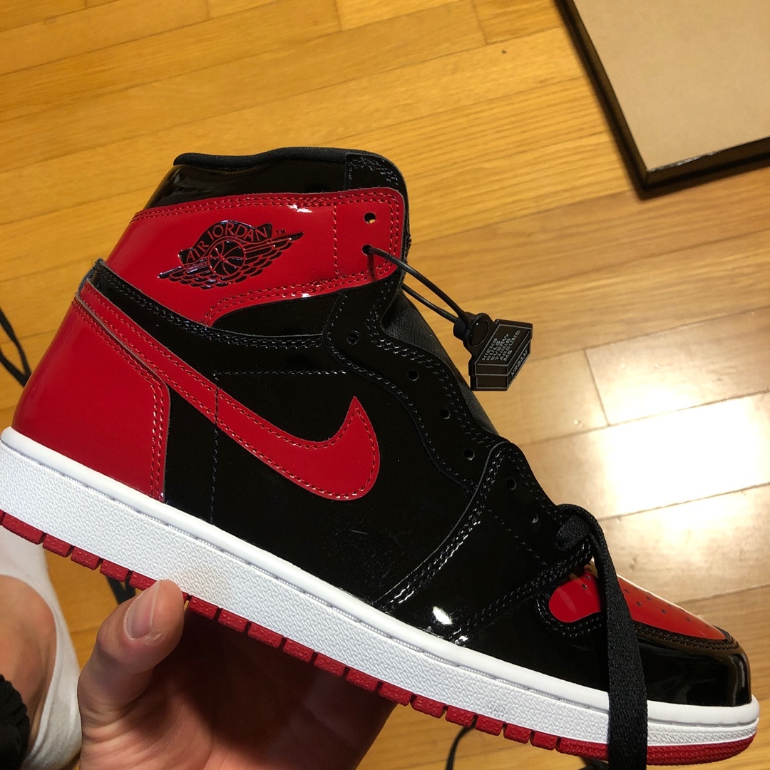 Jordan 1 Retro High OG Patent Bred 착용 스타일