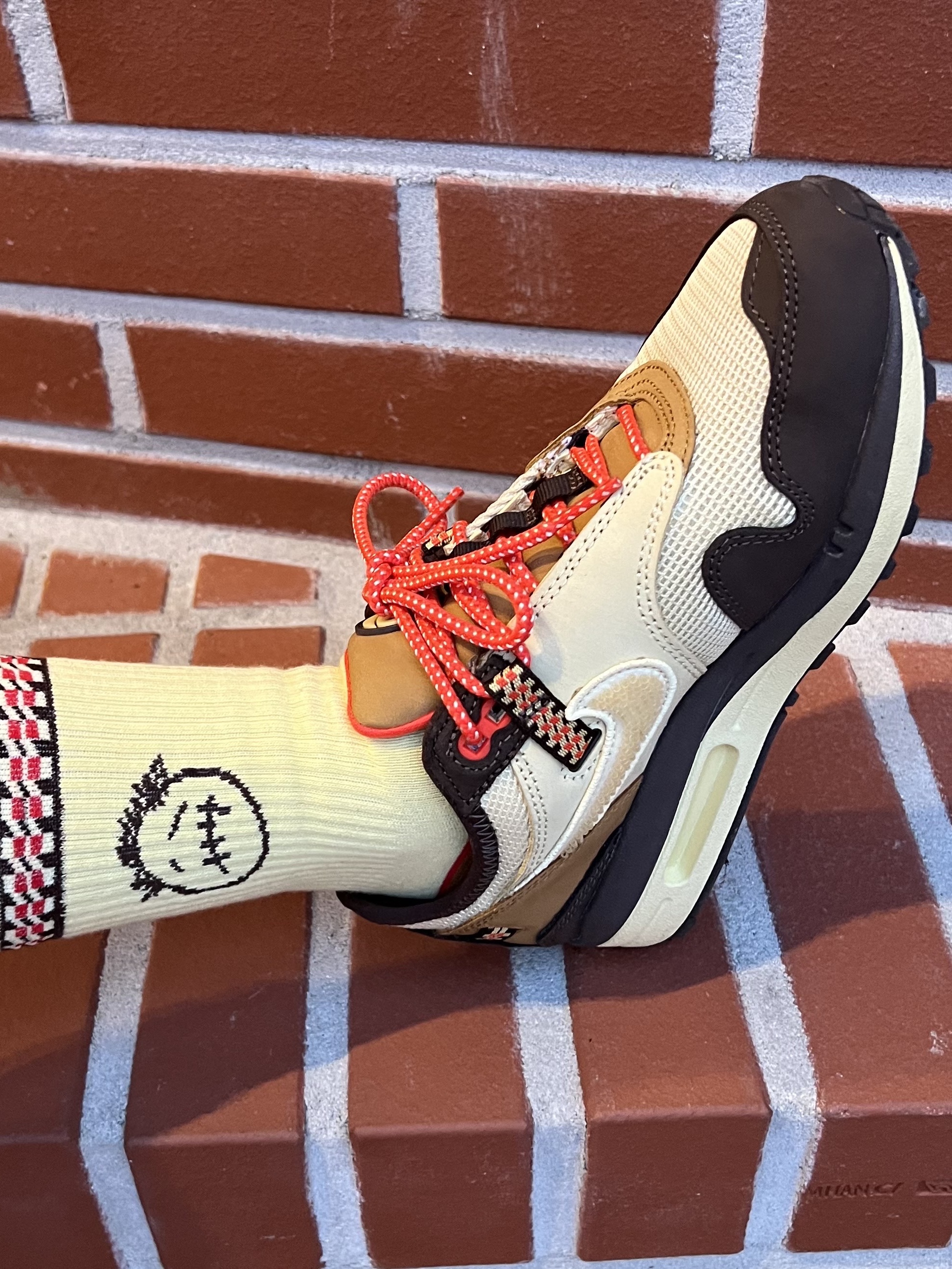 Nike x Travis Scott Air Max 1 Cact.us Brown 착용 스타일 - 2