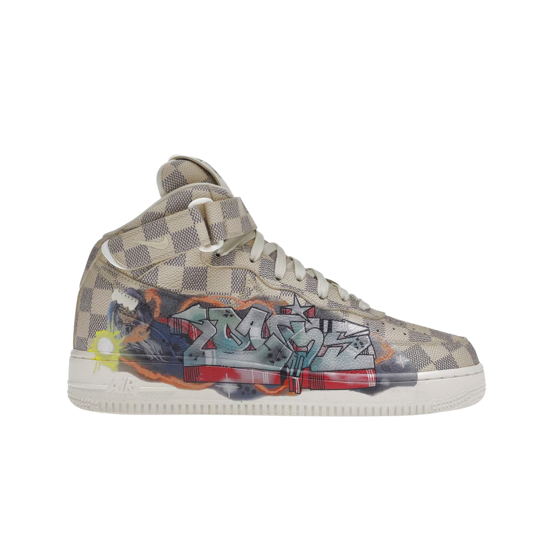루이비통 x 나이키 에어포스 1 미드 바이 버질 아블로 세일 멀티컬러(Louis Vuitton x Nike Air Force 1 Mid by Virgil Abloh Sail Multicolor)