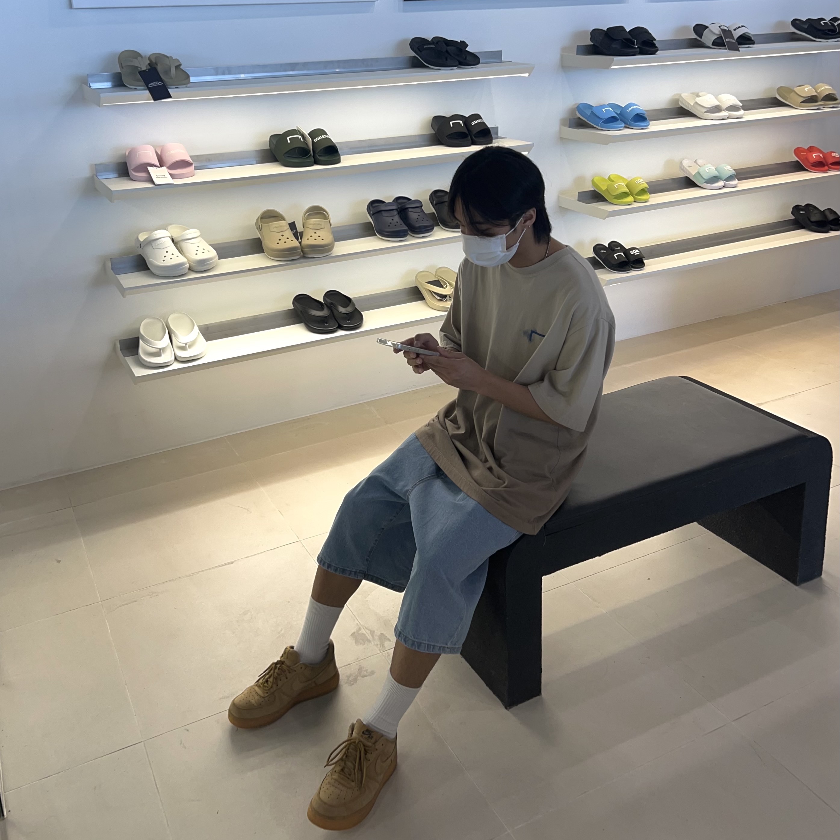 Nike Air Force 1 '07 WB Flax 착용 스타일 - 1