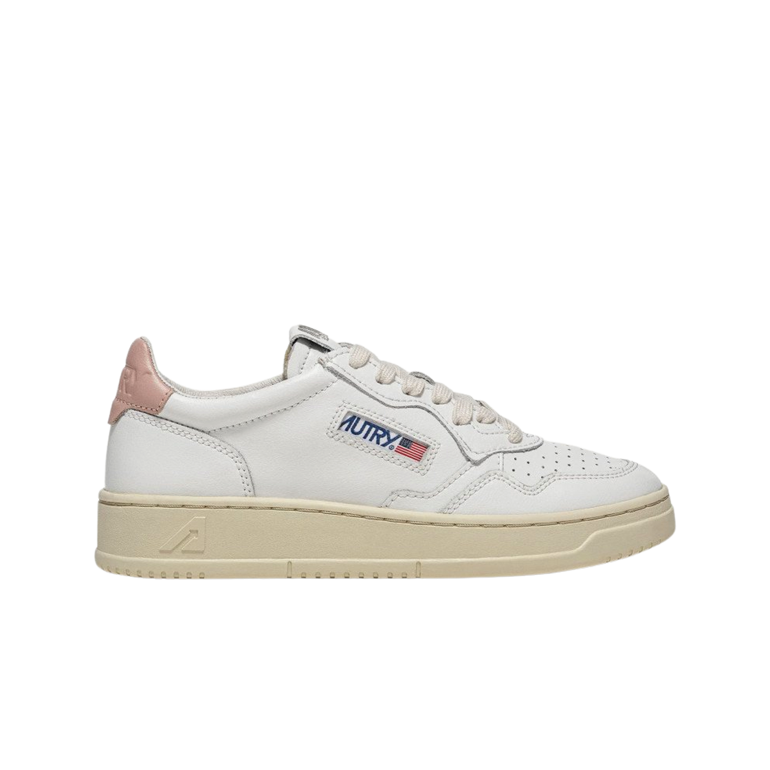 오트리 메달리스트 로우 레더 스니커즈 화이트 핑크(Autry Medalist Low Leather Sneakers White Pink)