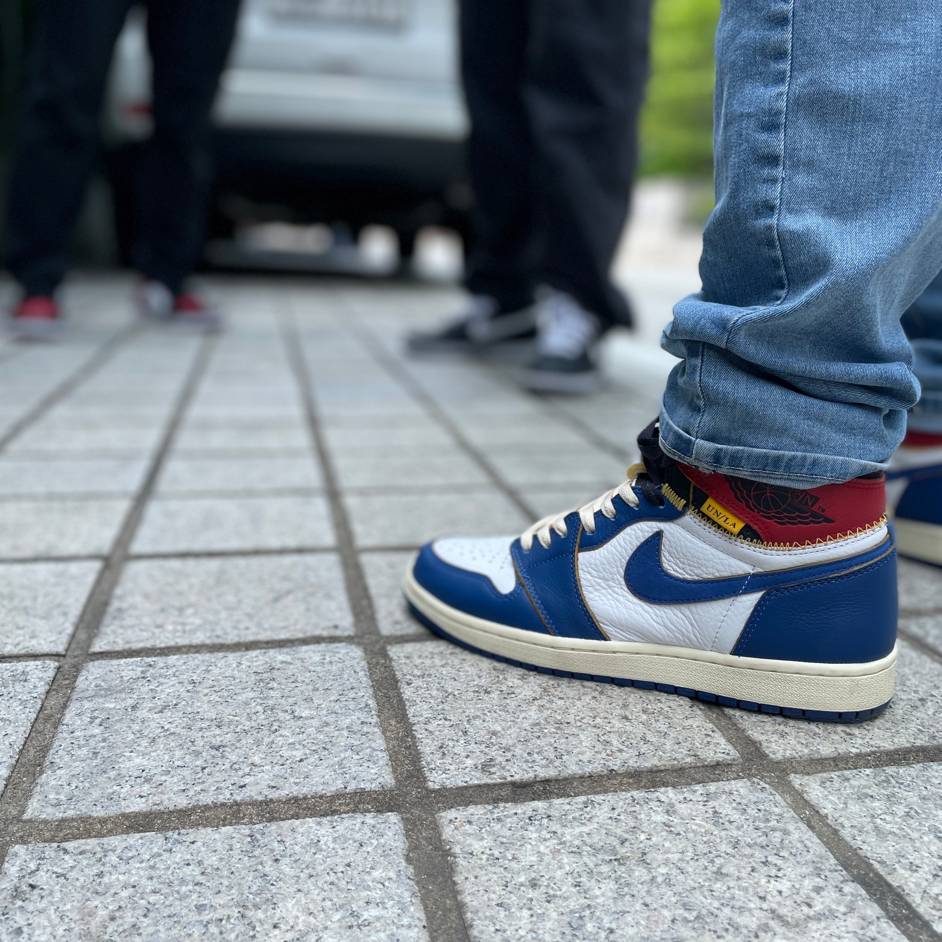 Jordan 1 x Union Retro High Blue Toe, Jordan 1 Retro High Spider-Man Origin Story 착용 스타일 - 1