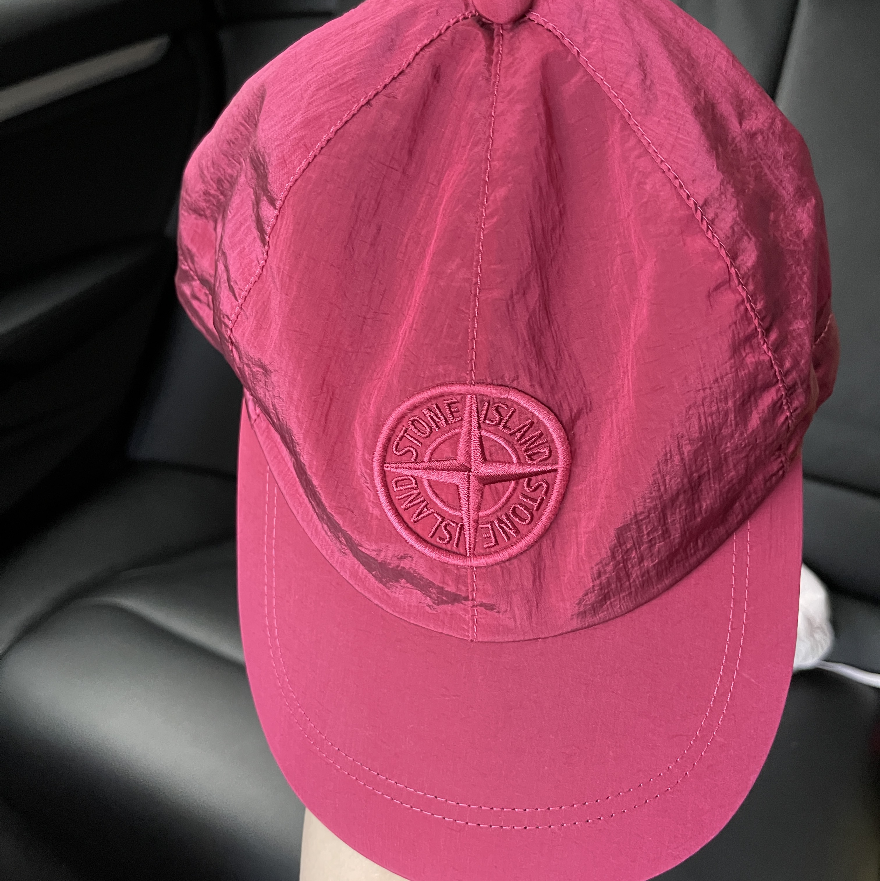 Stone Island 99576 Nylon Metal 6-Panel Cap Cyclamen - 22SS 착용 스타일 - 4