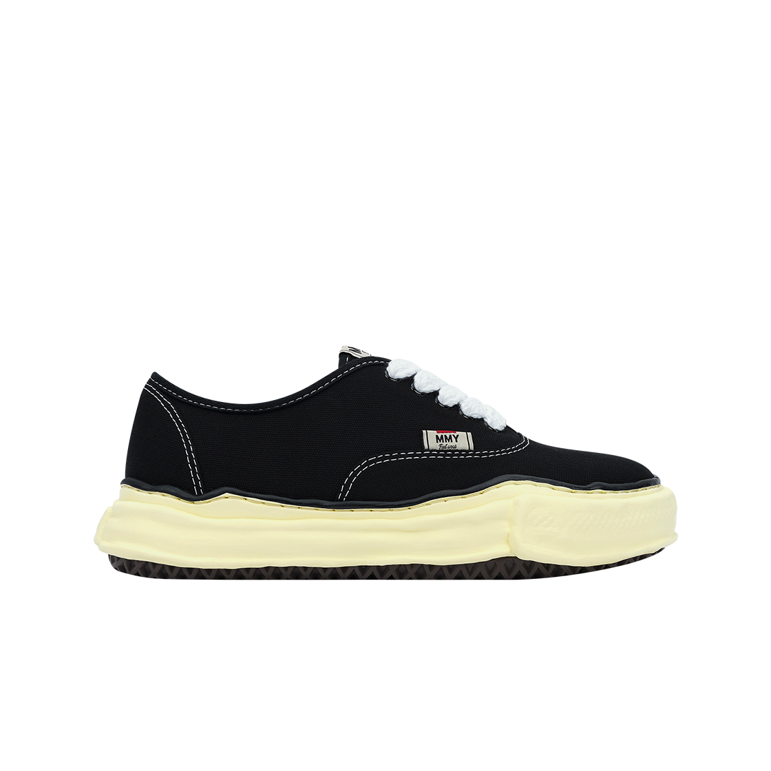 메종 미하라 야스히로 베이커 OG 솔 오버다이드 캔버스 로우탑 스니커즈 블랙(Maison Mihara Yasuhiro Baker OG Sole OD Canvas Low-top Sneakers Black)