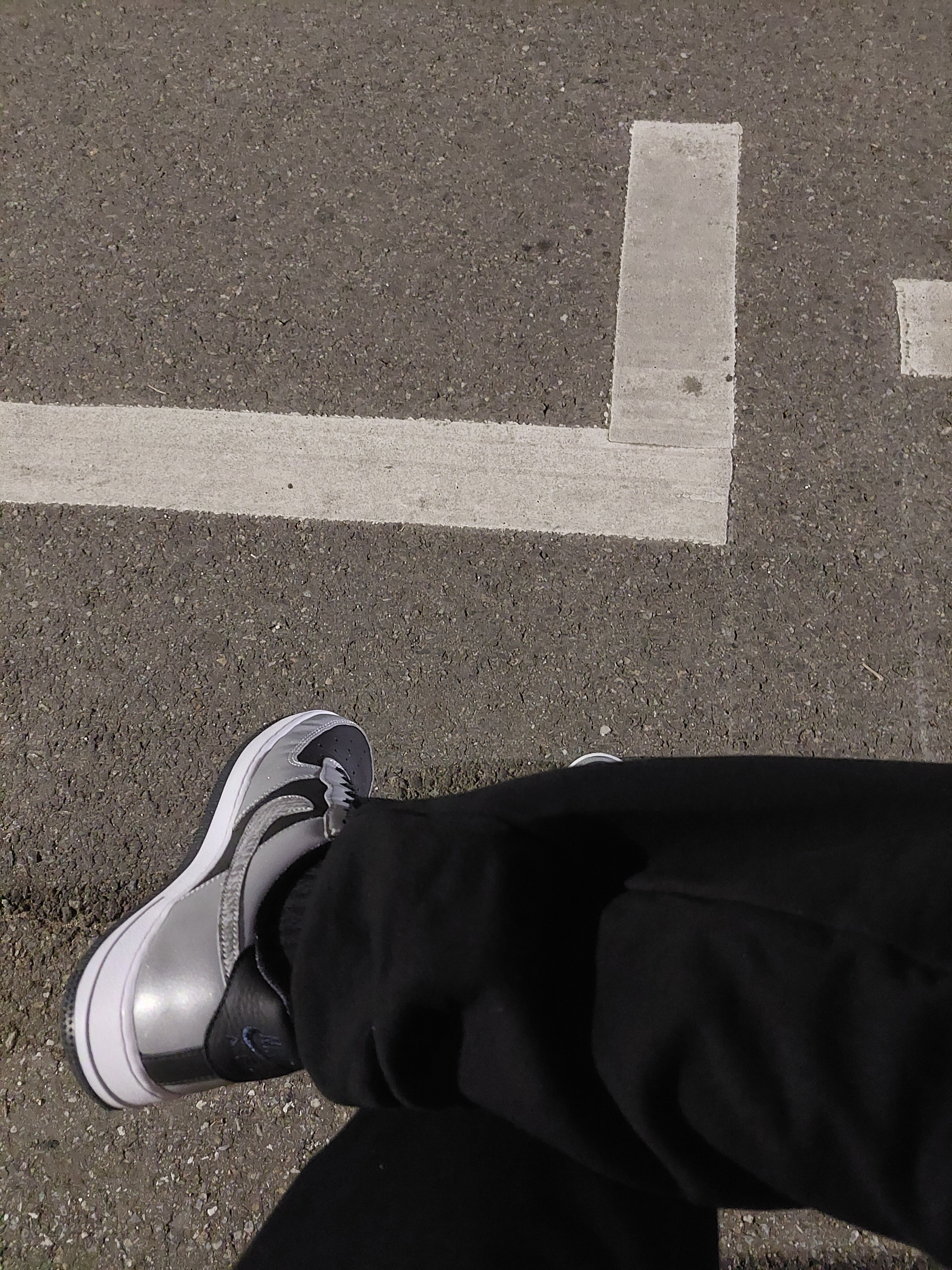 Nike Air Force 1 B Silver Snake 착용 스타일