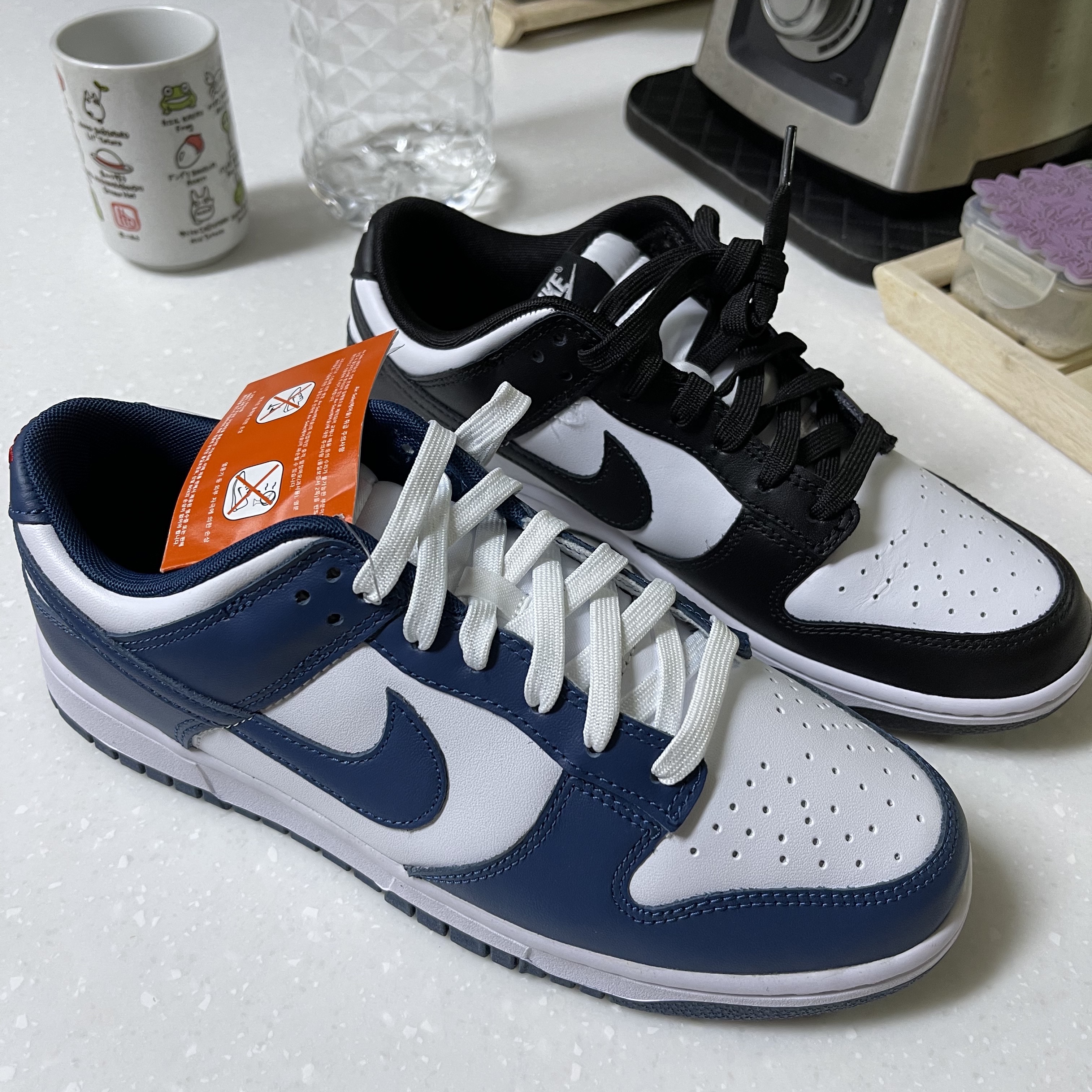 Nike Dunk Low Retro Black, Nike Dunk Low Retro Valerian Blue 착용 스타일