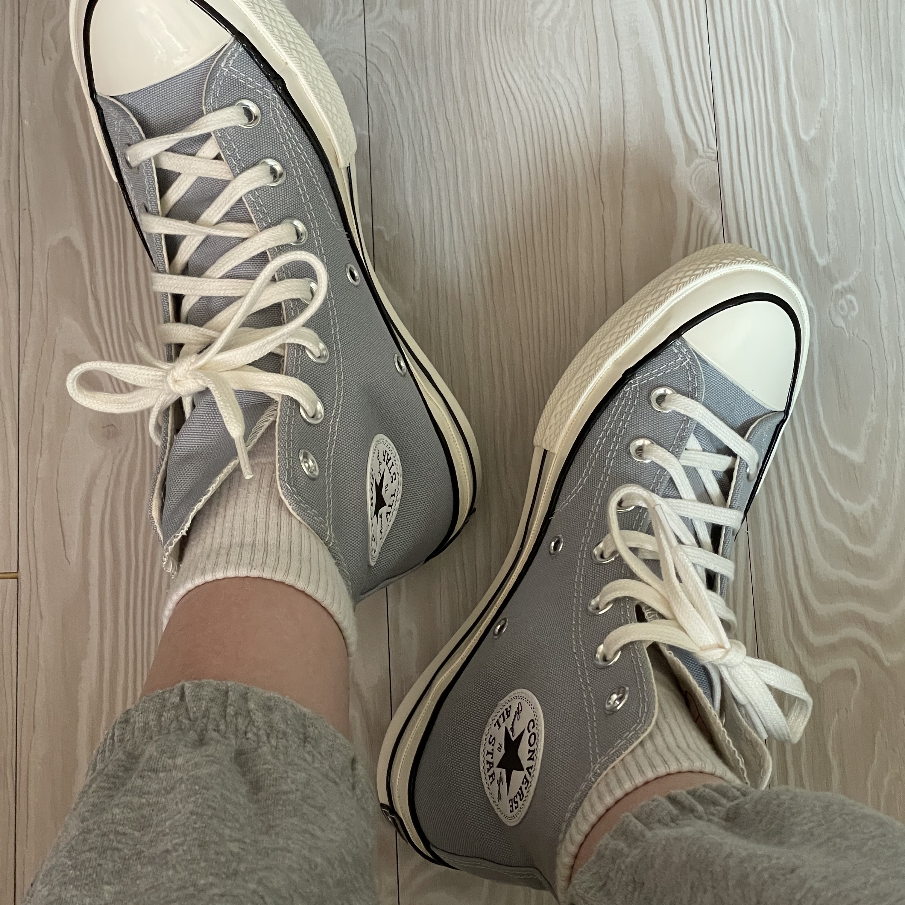 Converse Chuck 70 High Vintage Canvas Wolf Grey 착용 스타일