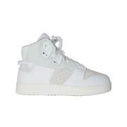 (W) Acne Studios Buxeda Suede Trimmed Leather High-Top Sneakers Multi White