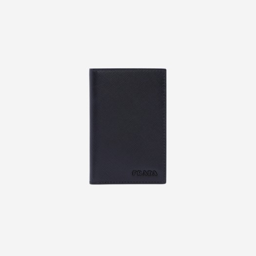 프라다 사피아노 레더 카드 홀더 블랙
