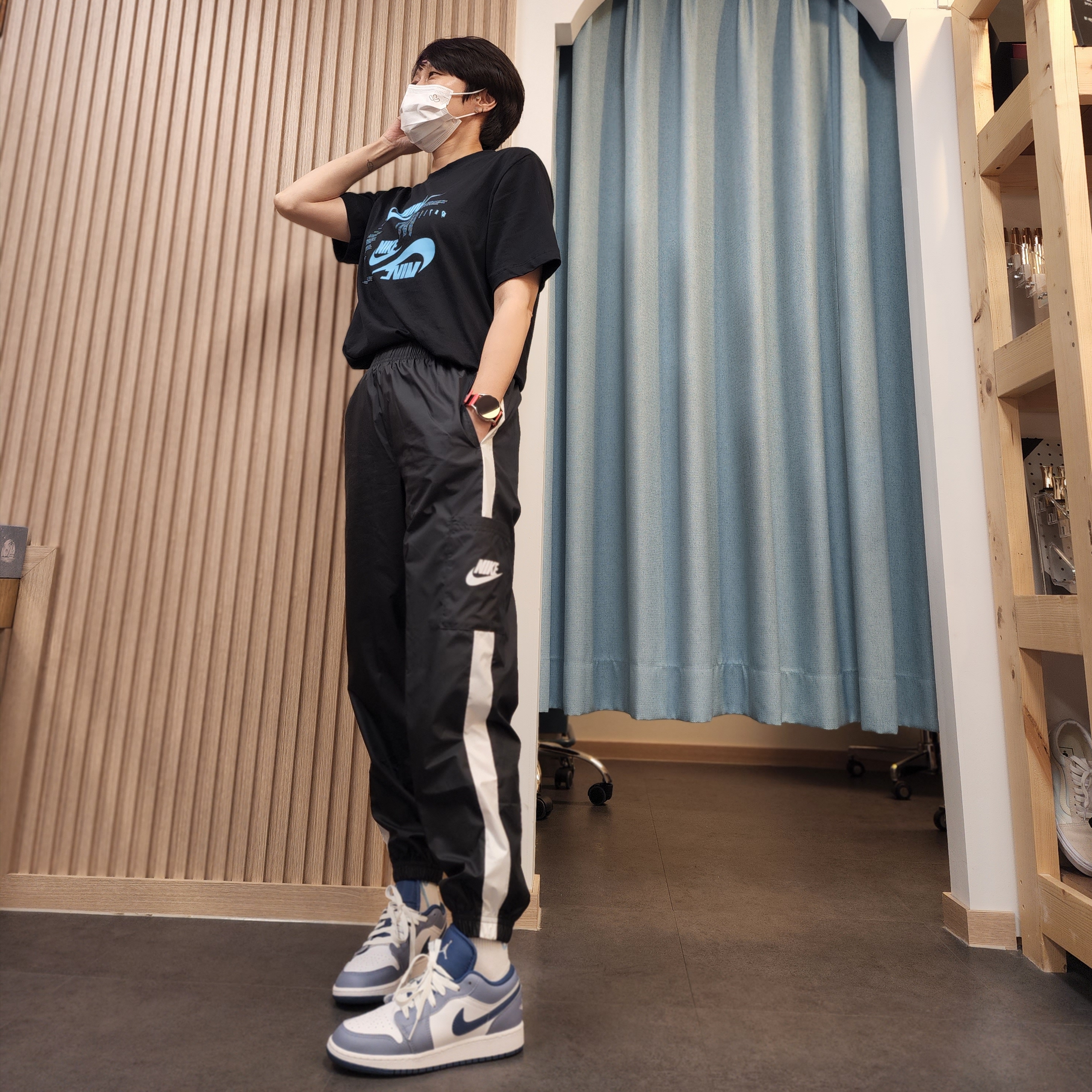 (GS) Jordan 1 Low SE Ashen Slate and Mystic Navy 착용 스타일
