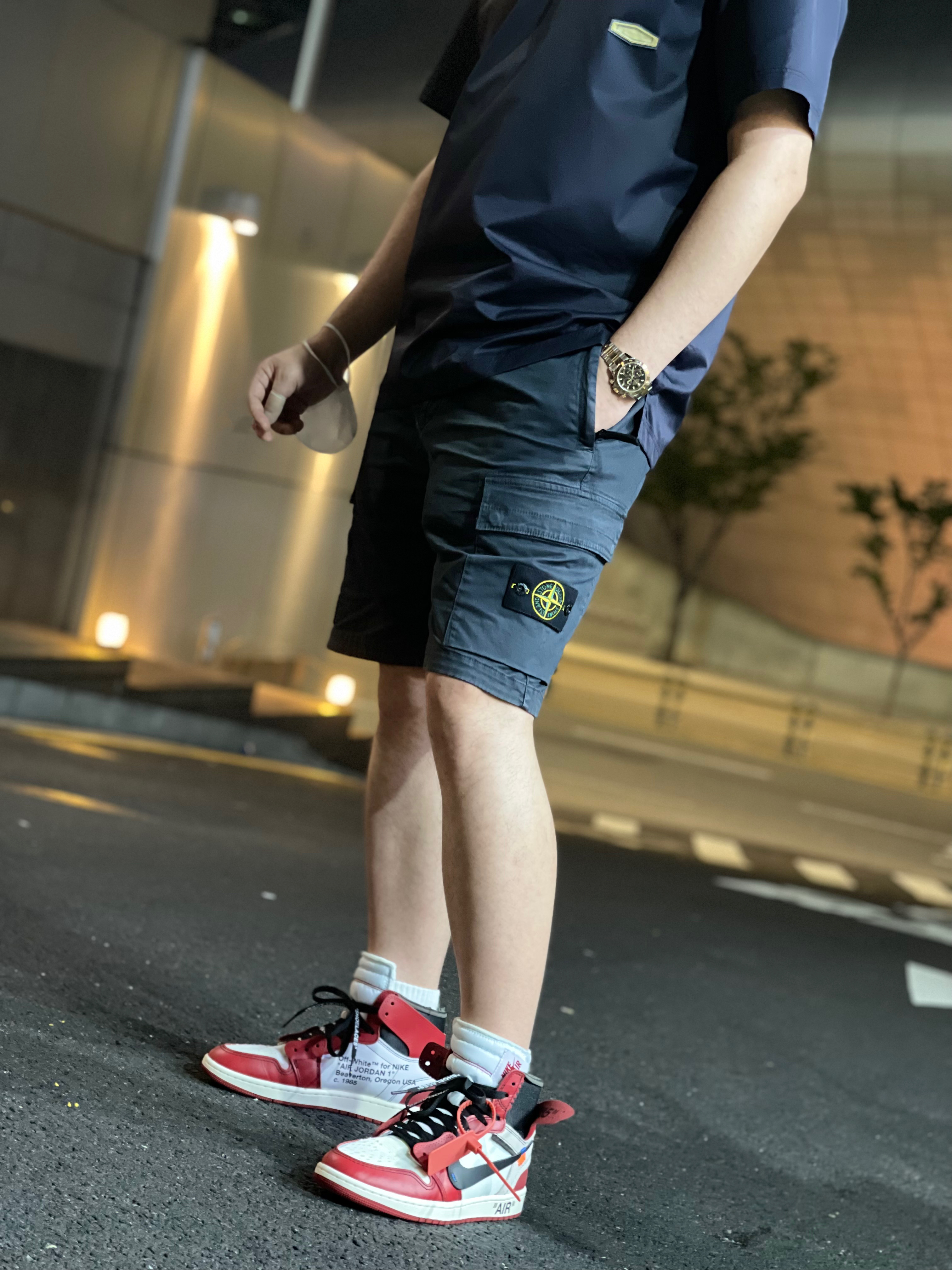 Jordan 1 x Off-White Retro High Chicago The Ten, Rolex Cosmograph Daytona 40mm 116503 Black Oyster 착용 스타일