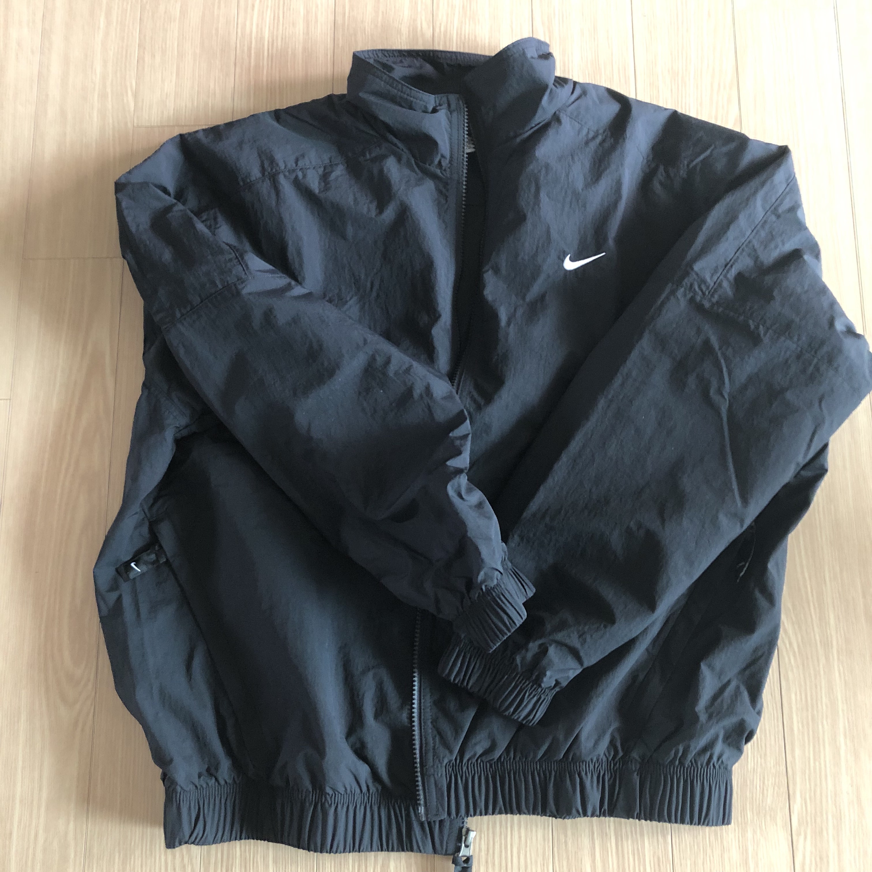 Nike NRG Solo Swoosh Woven Track Jacket Black - Asia 착용 스타일