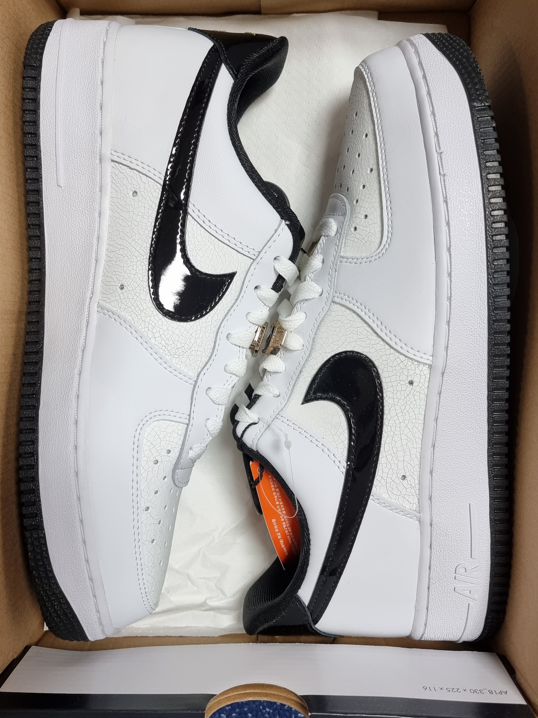 Nike Air Force 1 '07 LV8 EMB World Champions White Black 착용 스타일
