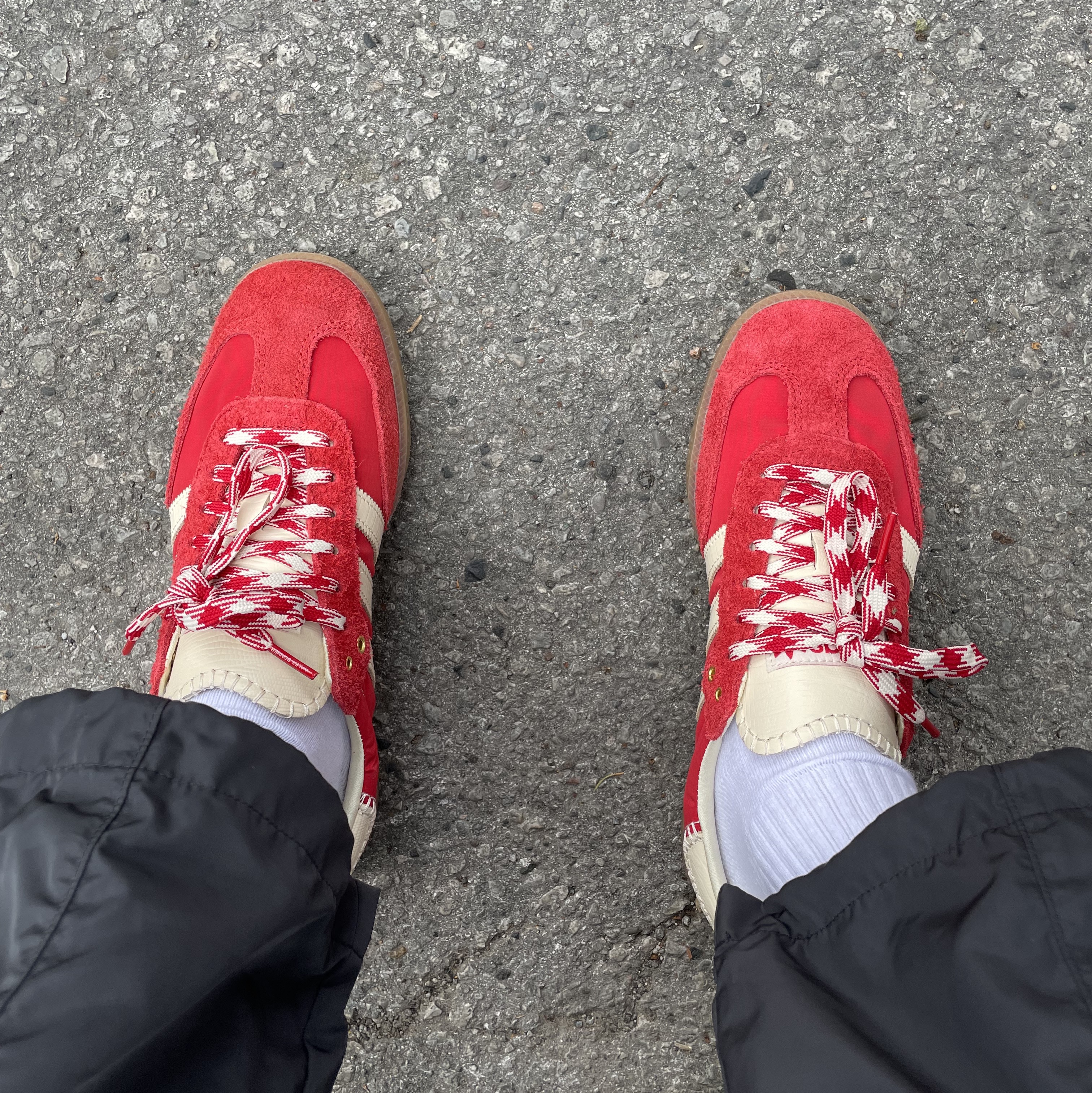 Adidas x Wales Bonner Samba Collegiate Orange 착용 스타일 - 2