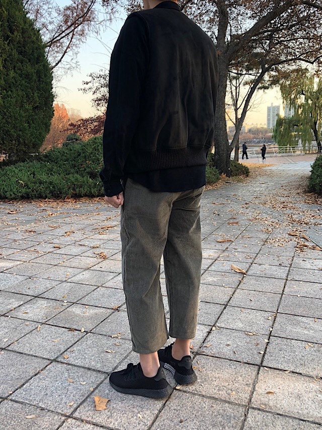 Adidas Deerupt Core Black 착용 스타일