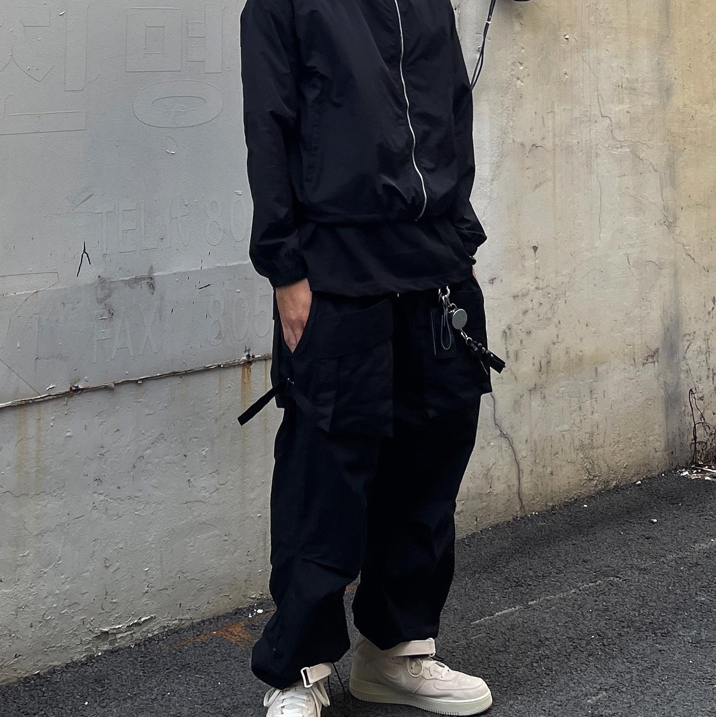 Nike x Stussy Air Force 1 '07 Mid SP Fossil 착용 스타일 - 2