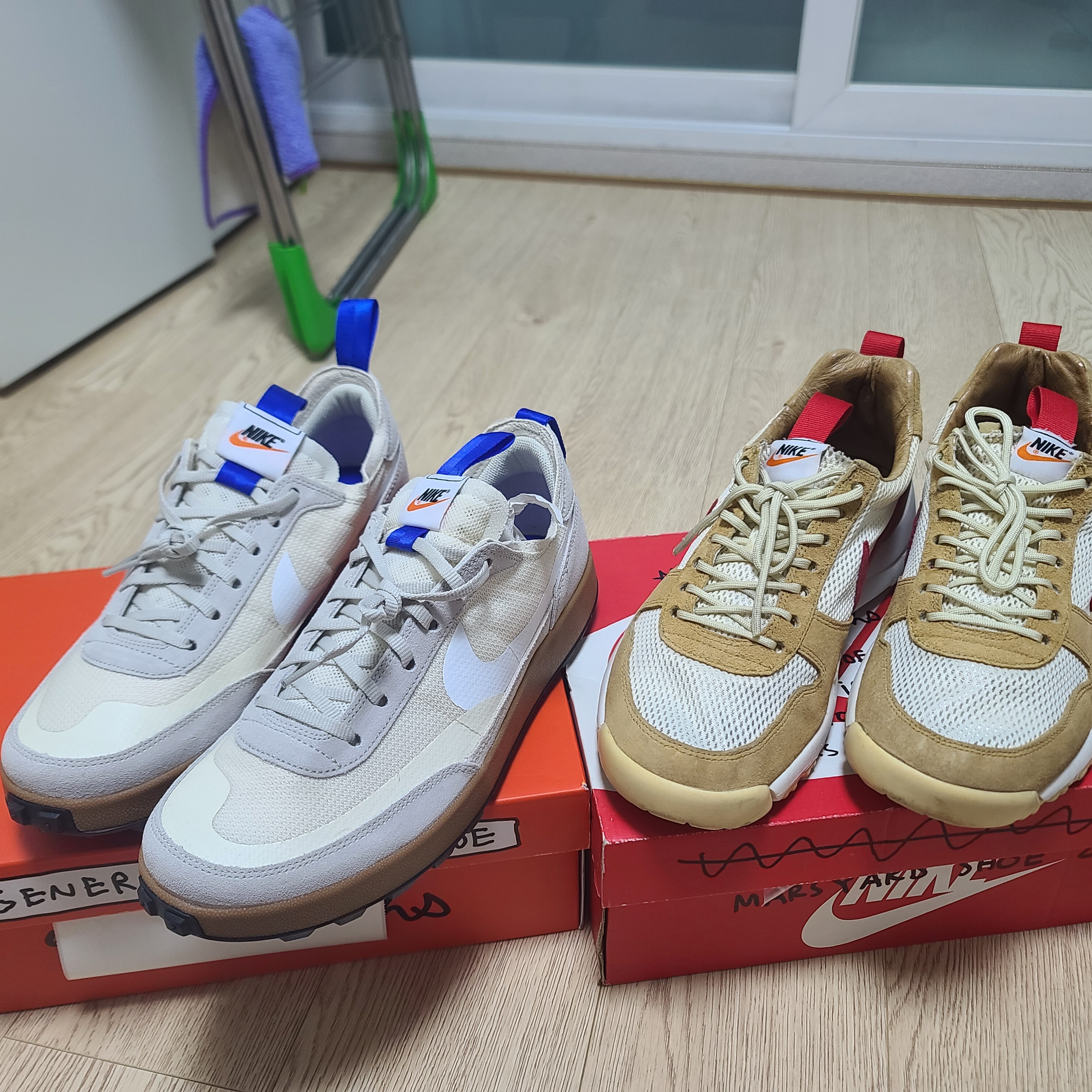 Nike x Tom Sachs Mars Yard Shoe 2.0 Space Camp, Nike x Tom Sachs General Purpose Shoe Light Cream 착용 스타일