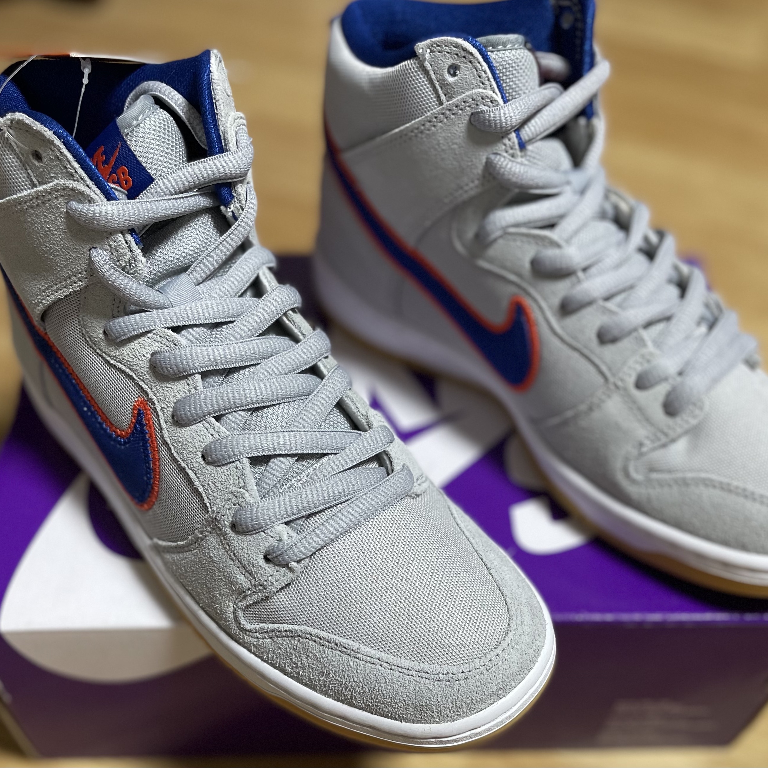 Nike SB Dunk High PRM Rush Blue and Team Orange 착용 스타일 - 3