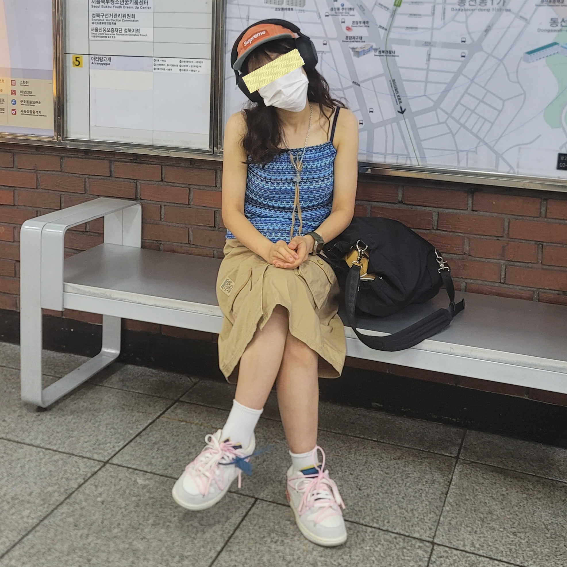 Sony WH-1000XM5 Black (Korean Ver.), Supreme 2-Tone Twill Camp Cap Orange - 22SS 착용 스타일