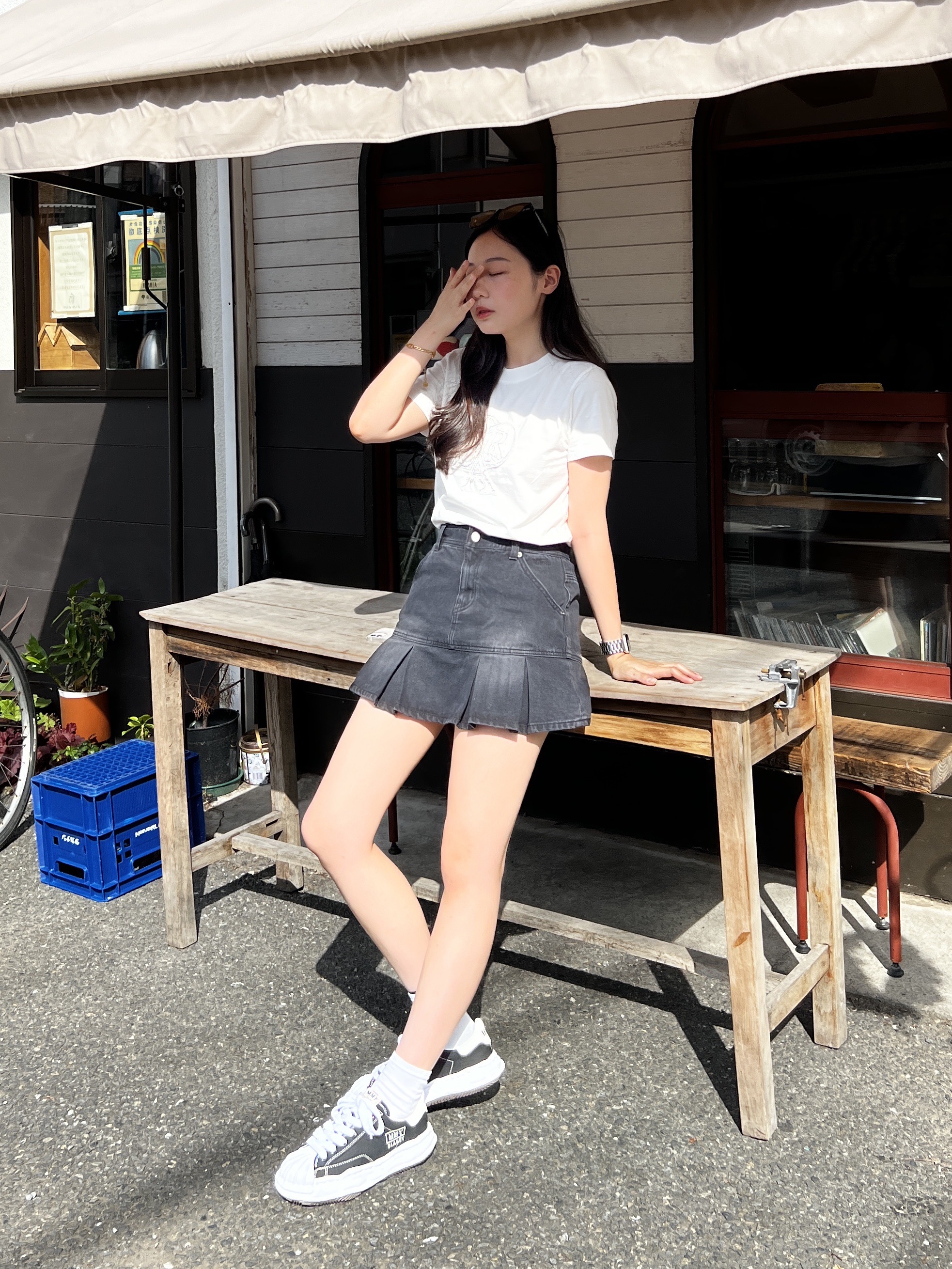 Maison Mihara Yasuhiro Blakey OG Sole Canvas Low-top Sneakers Black White 착용 스타일