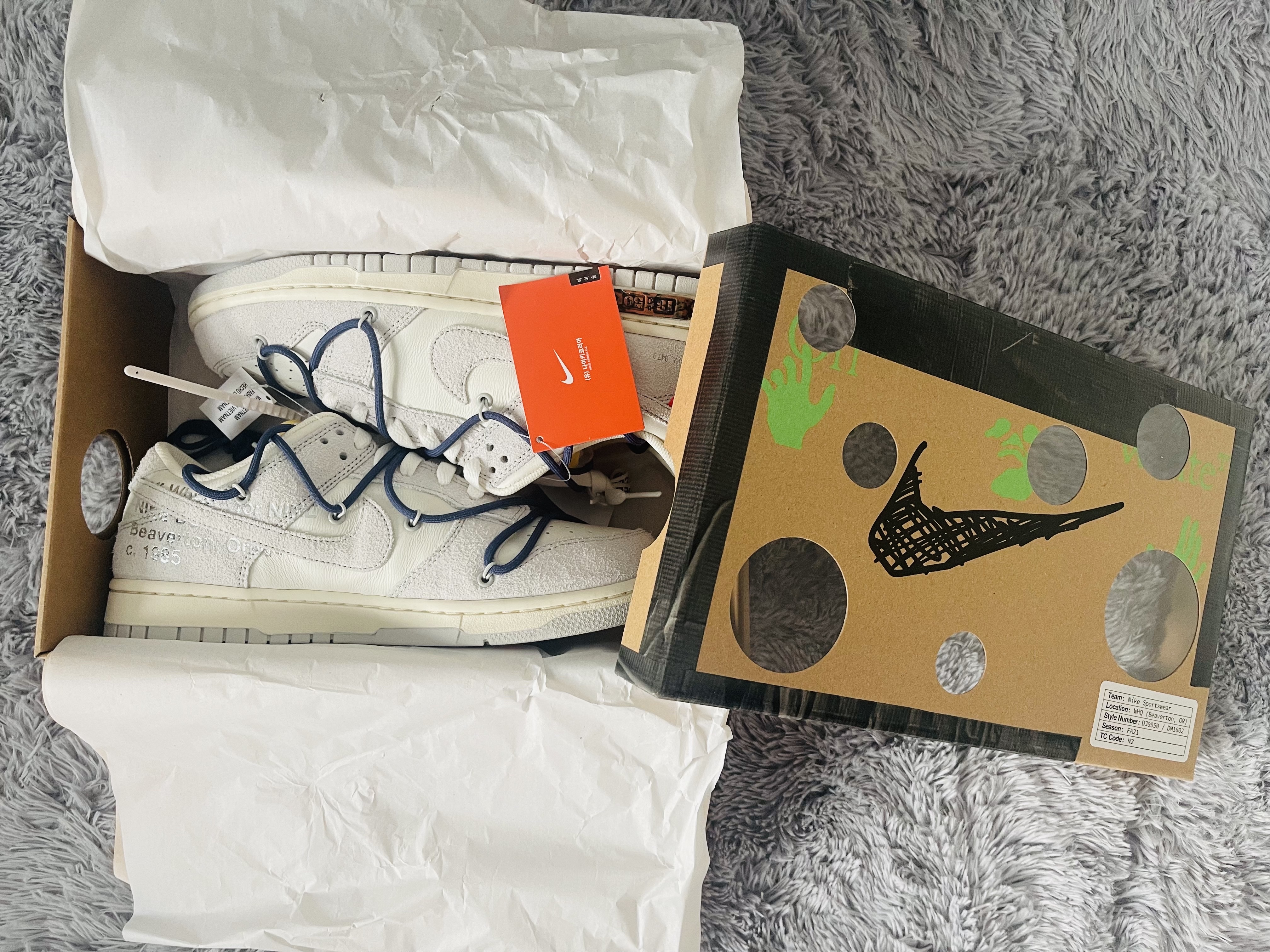 Nike x Off-White Dunk Low The 50 - Lot 18 착용 스타일