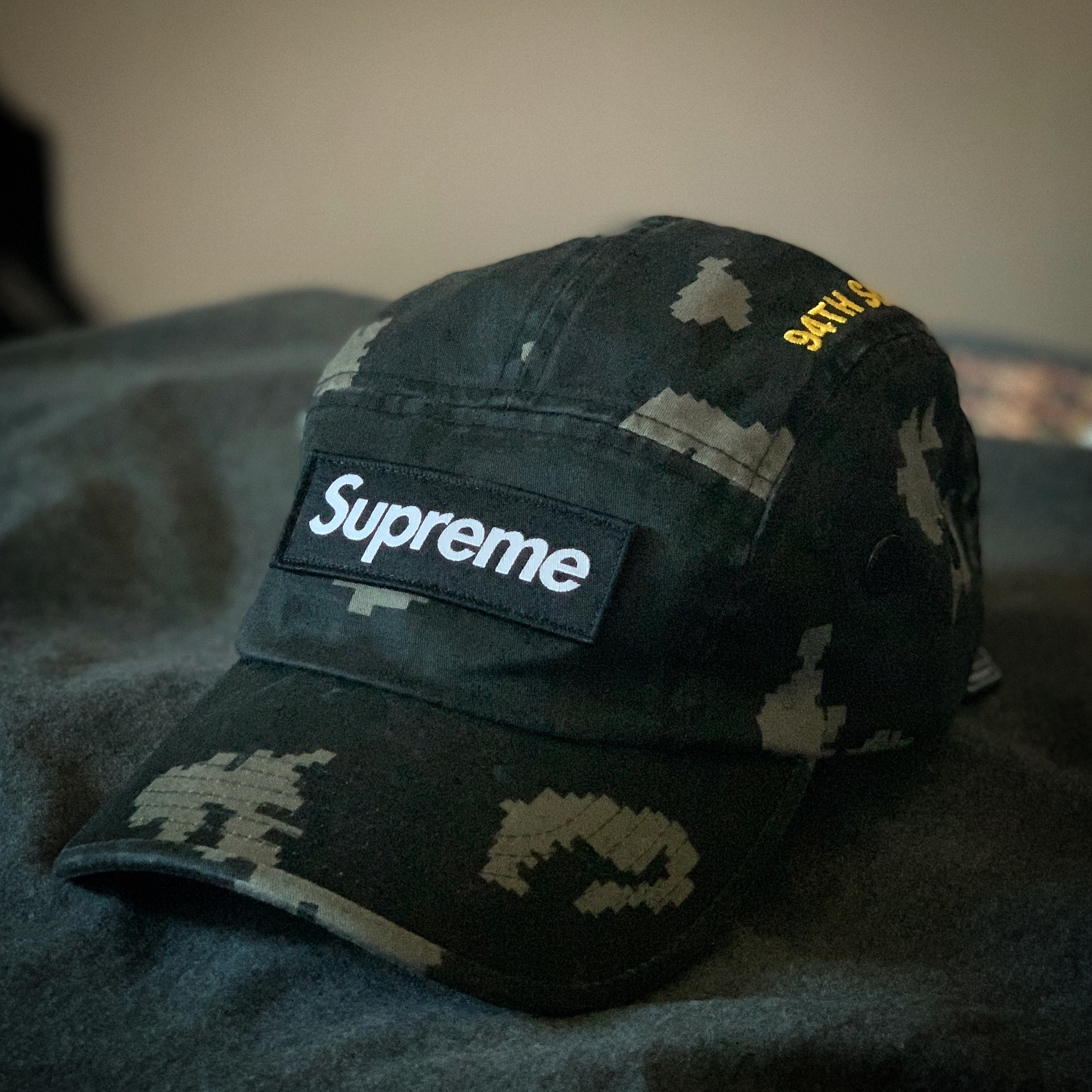 Supreme Military Camp Cap Black Russian Camo - 21FW 착용 스타일